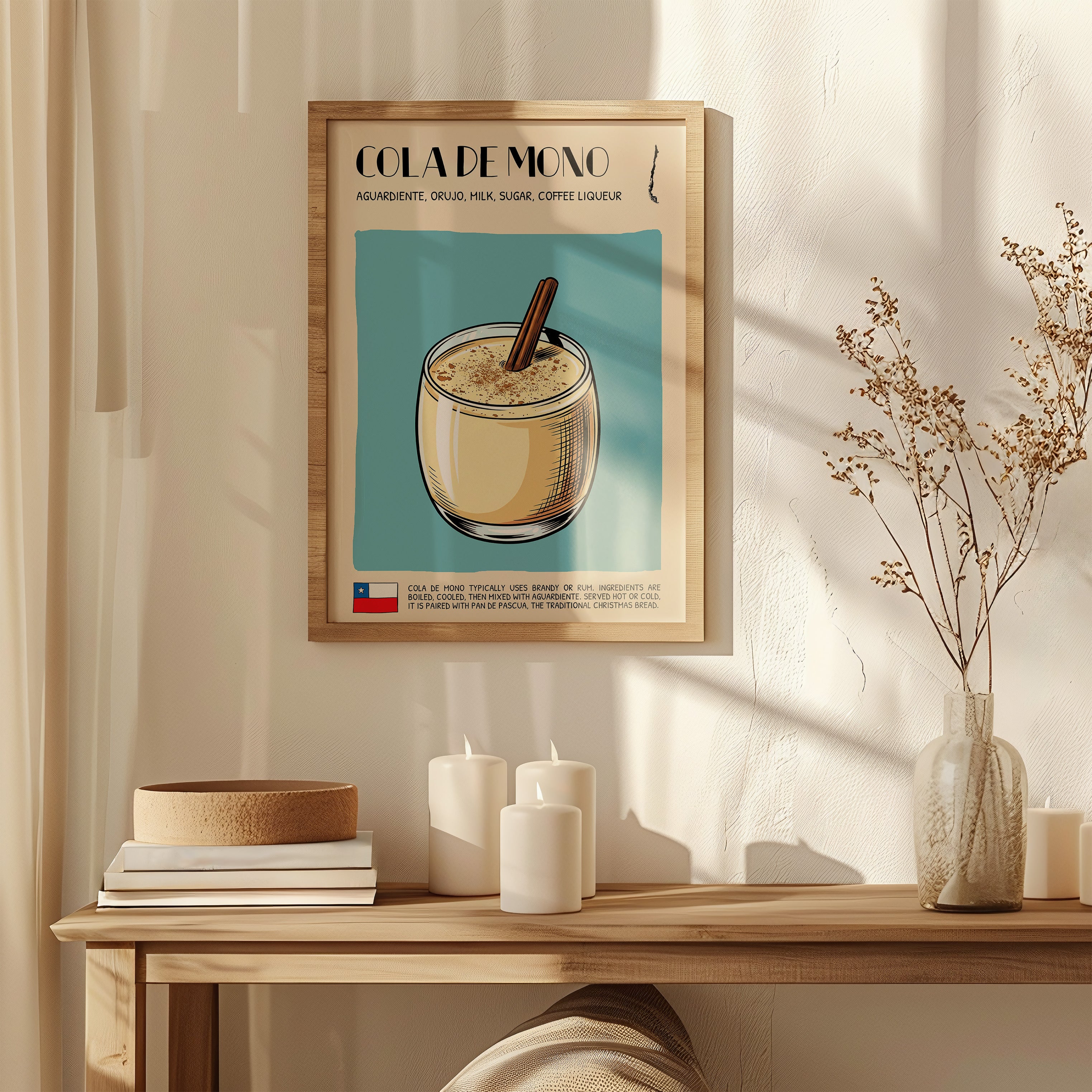 DIGITAL POSTER - COCKTAIL ART - COLA DE MONO