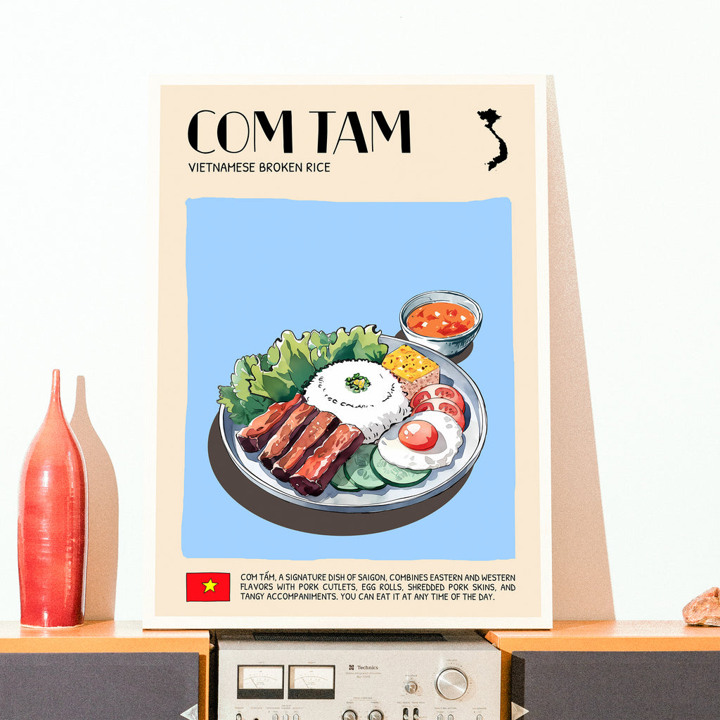 DIGITAL POSTER - VIETNAMESE FOOD ART - COM TAM