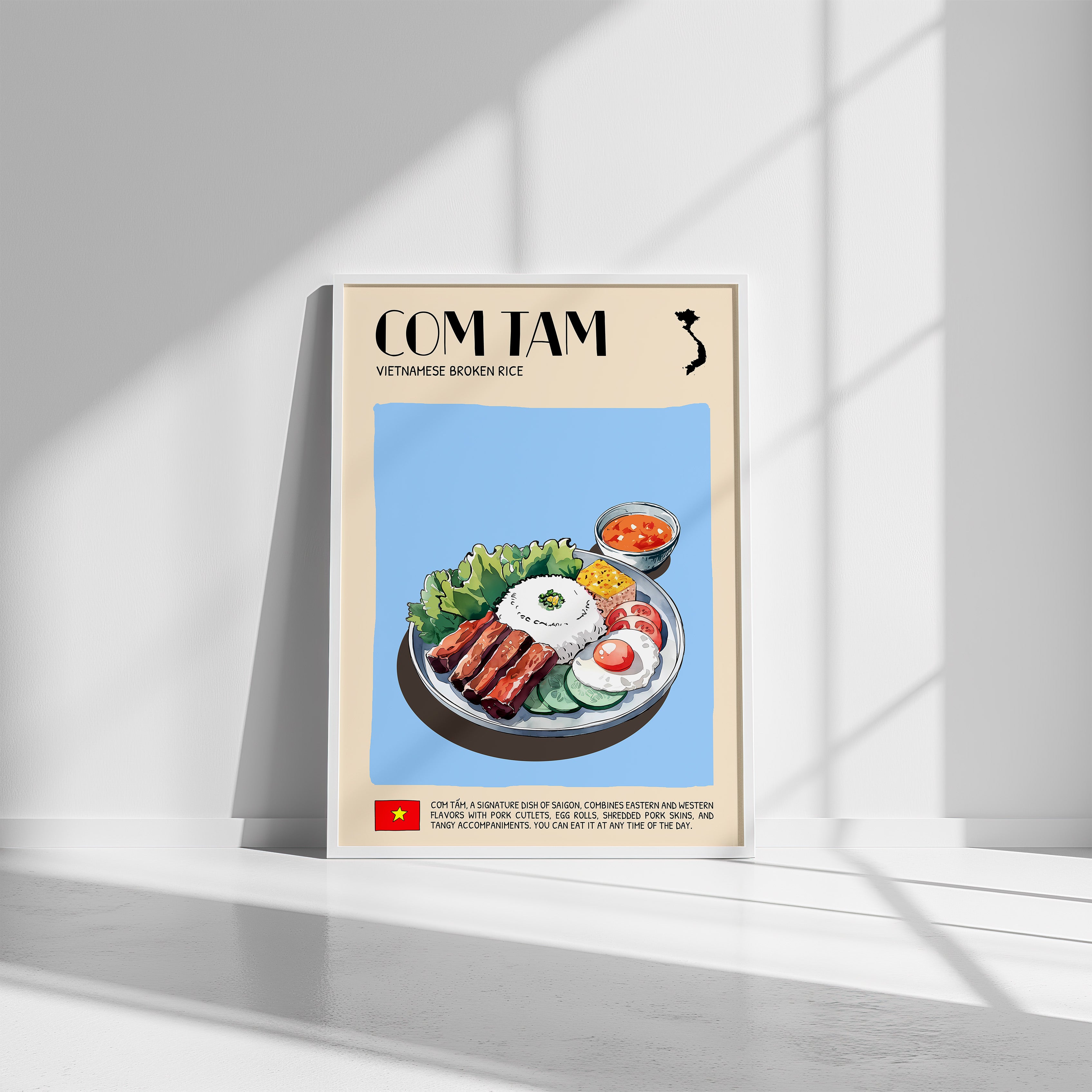 DIGITAL POSTER - VIETNAMESE FOOD ART - COM TAM
