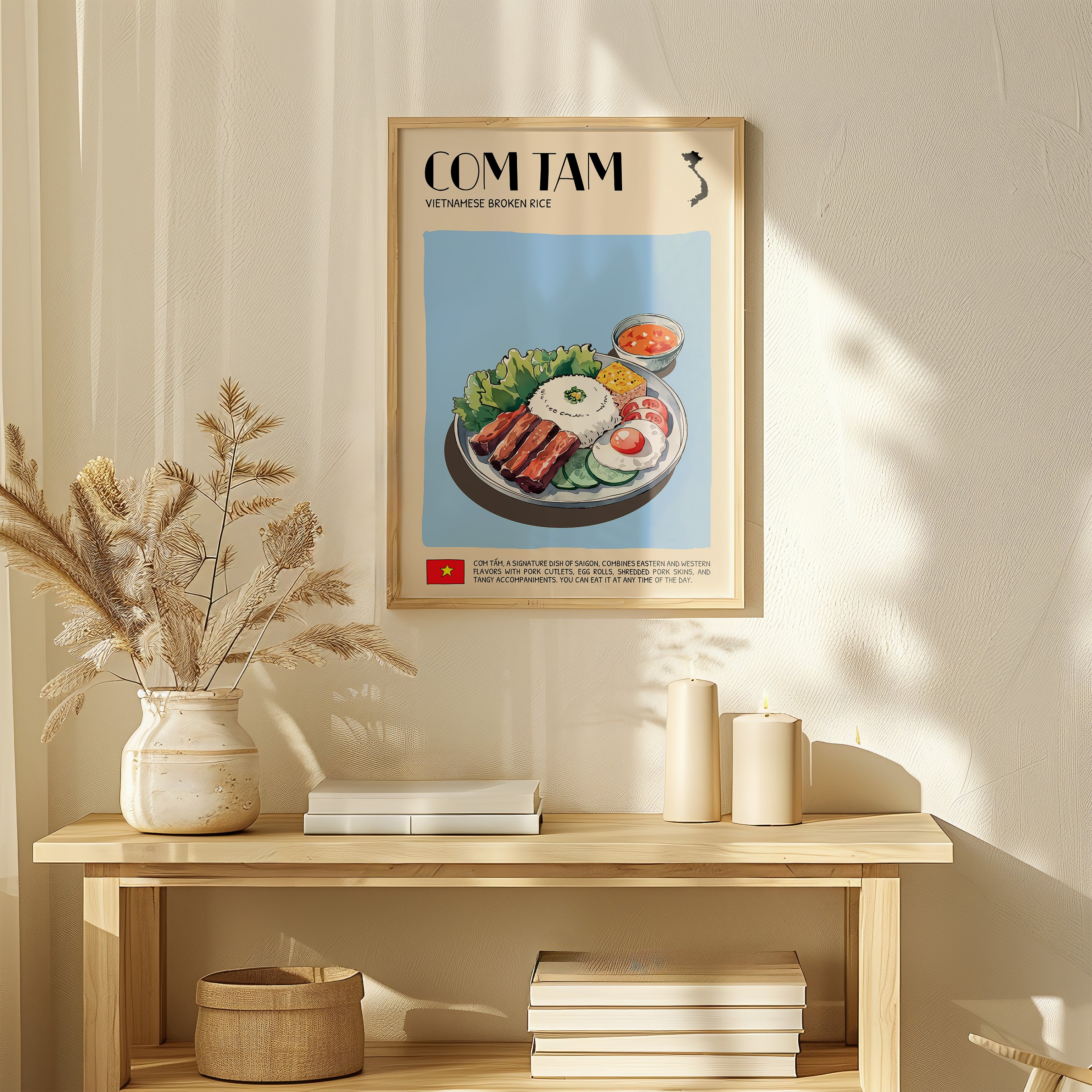 DIGITAL POSTER - VIETNAMESE FOOD ART - COM TAM