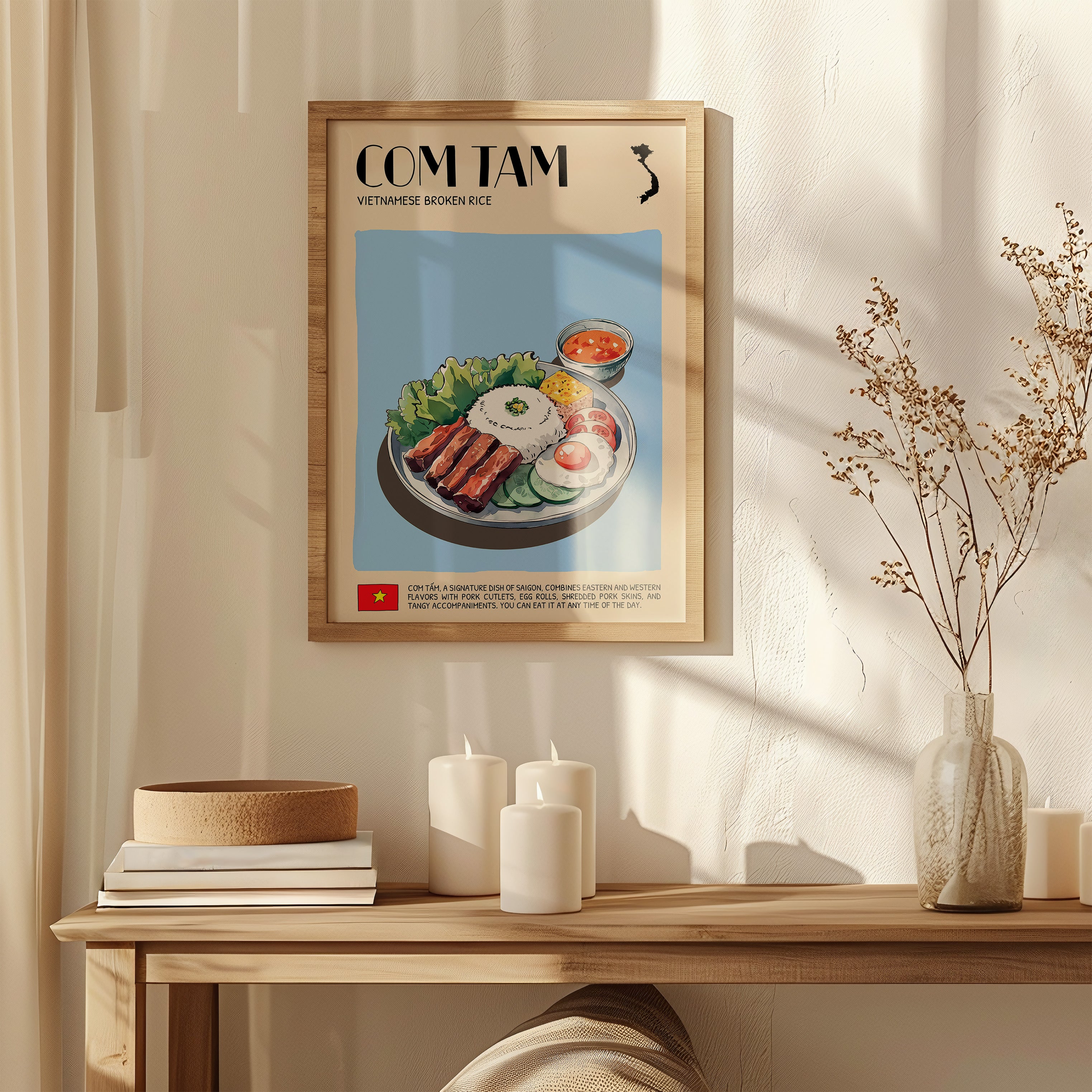 DIGITAL POSTER - VIETNAMESE FOOD ART - COM TAM