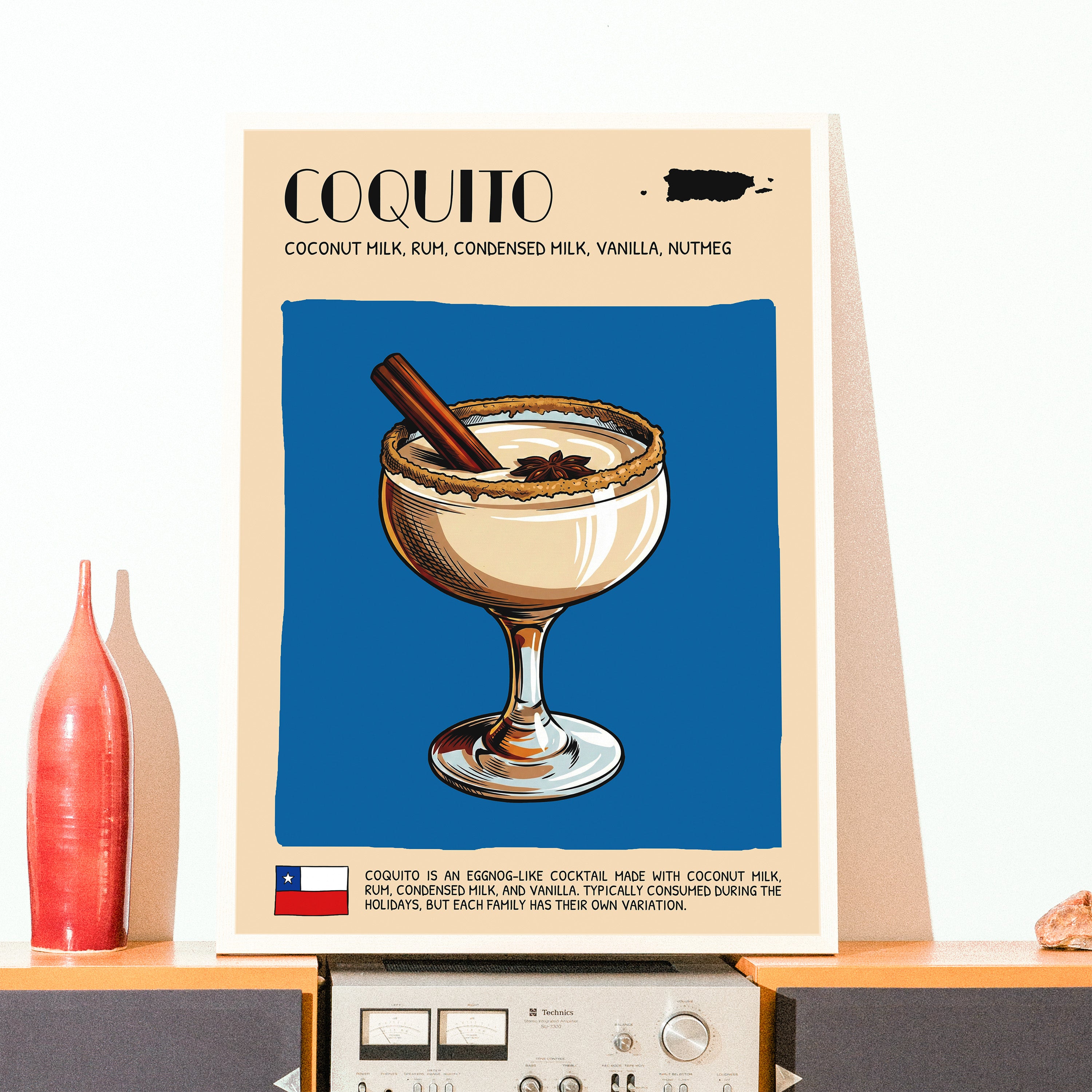 DIGITAL POSTER - COCKTAIL ART - COQUITO