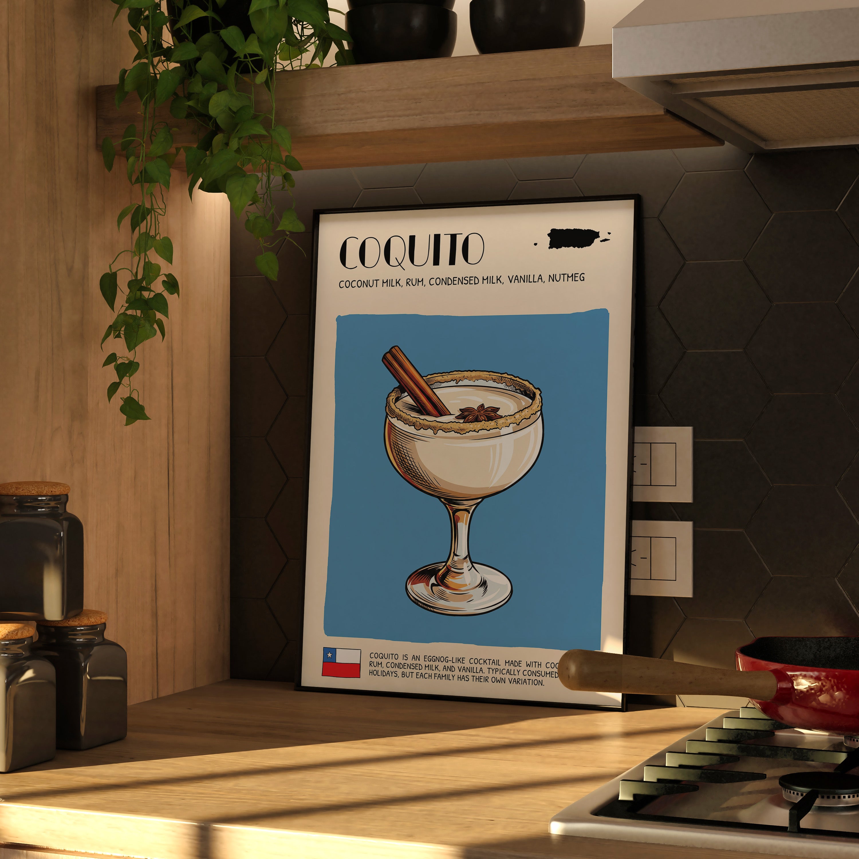 DIGITAL POSTER - COCKTAIL ART - COQUITO