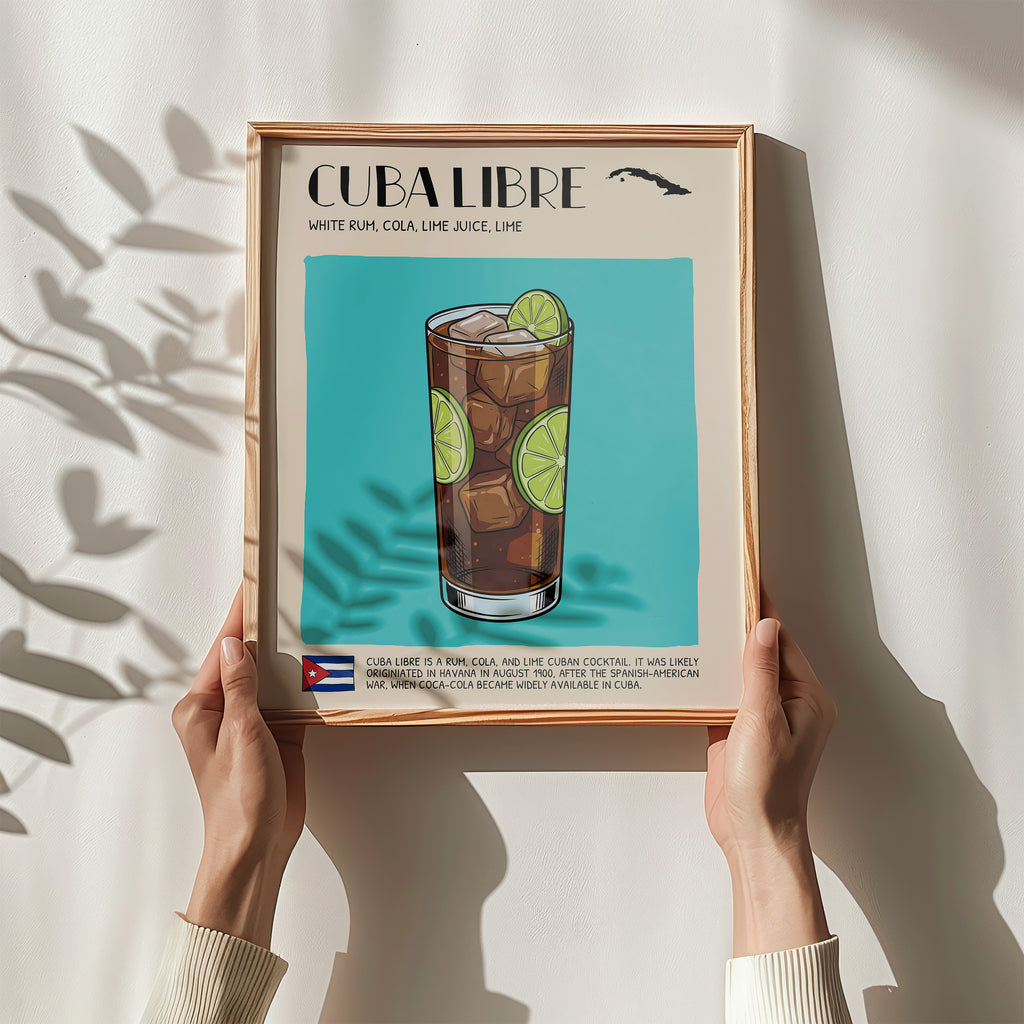 DIGITAL POSTER - COCKTAIL ART - CUBA LIBRE