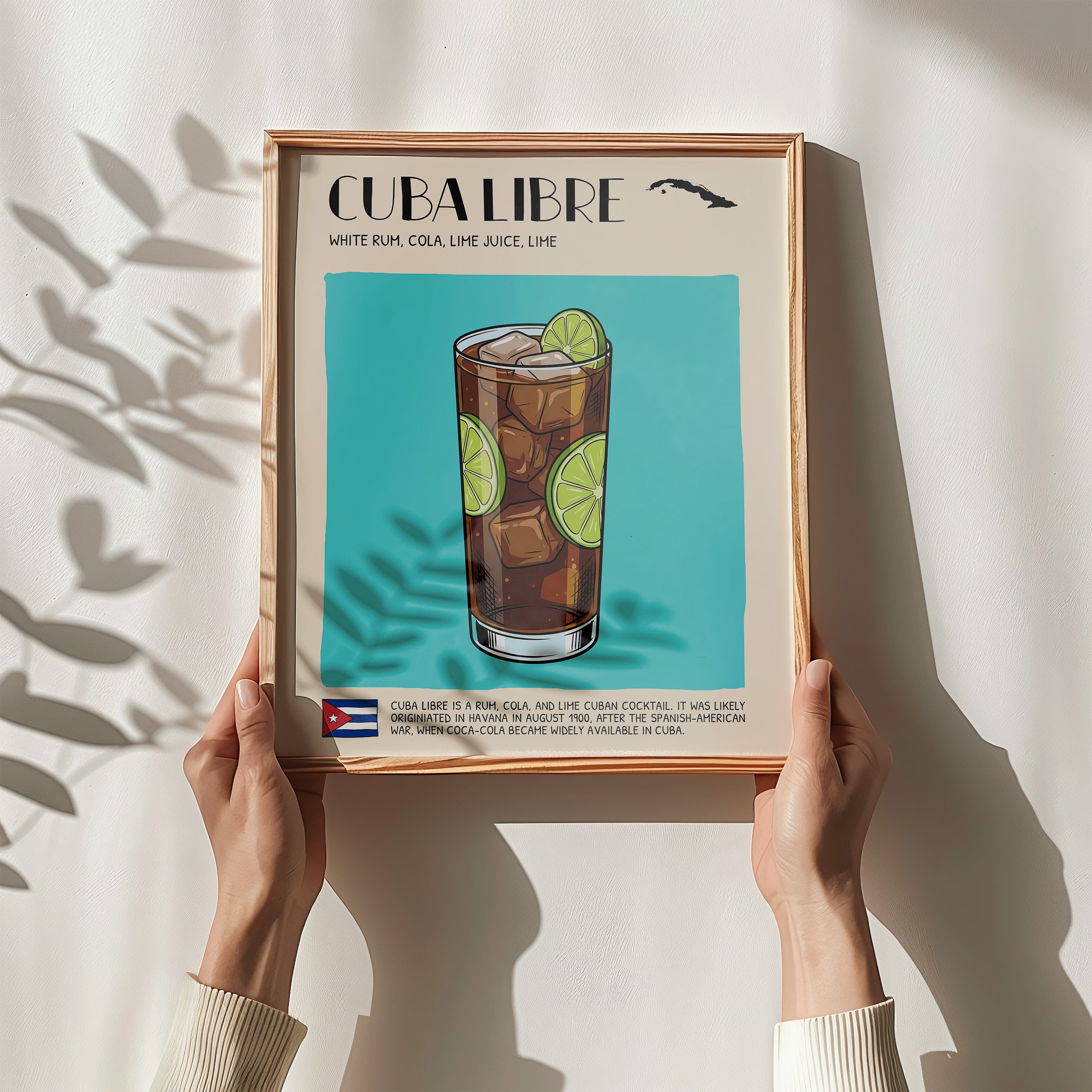 DIGITAL POSTER - COCKTAIL ART - CUBA LIBRE
