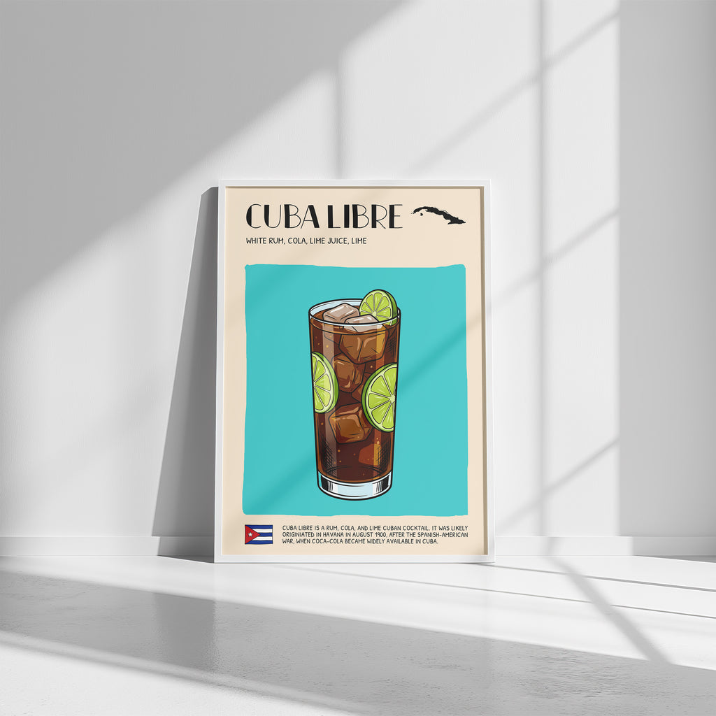 DIGITAL POSTER - COCKTAIL ART - CUBA LIBRE