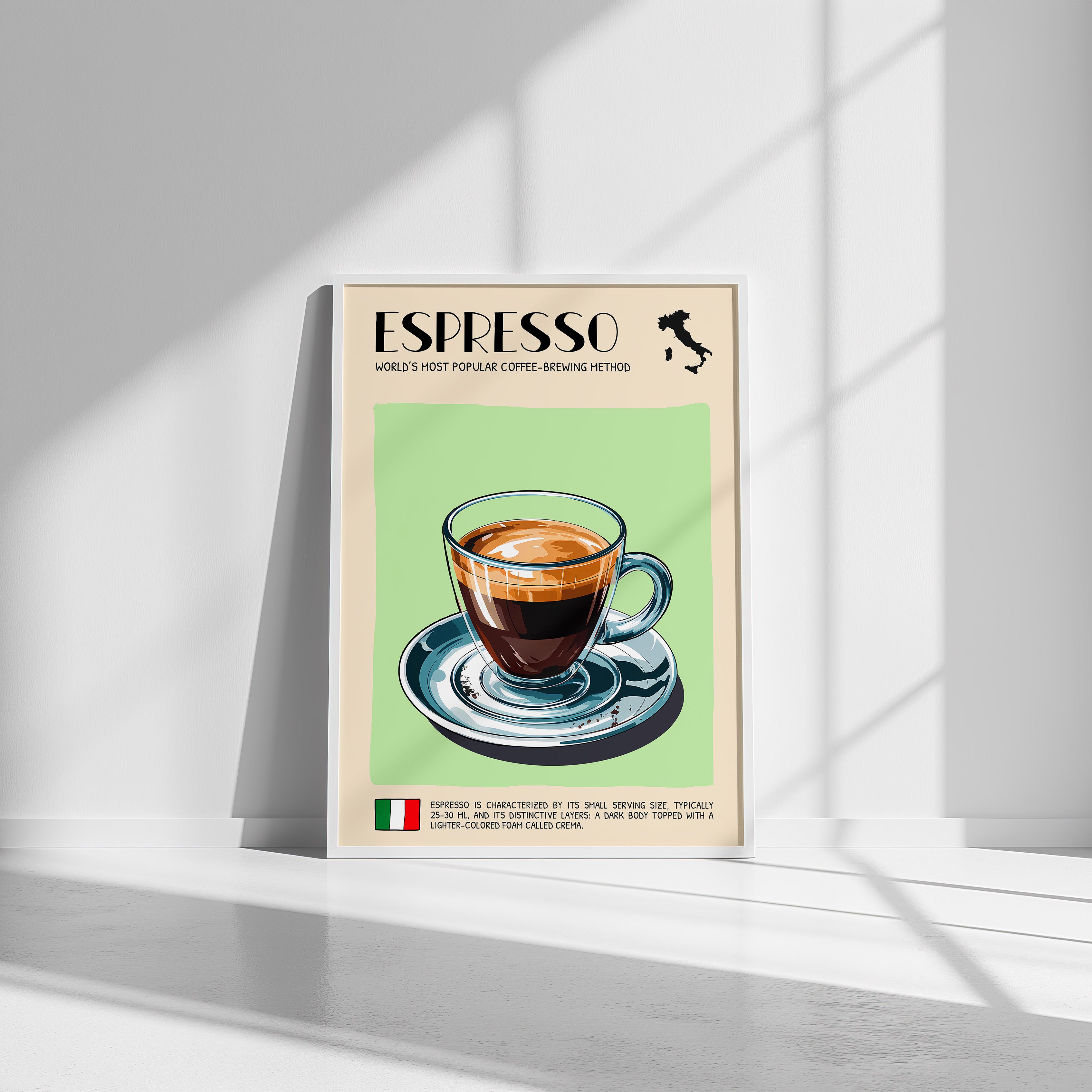 DIGITAL POSTER - ITALIAN FOOD ART - ESPRESSO