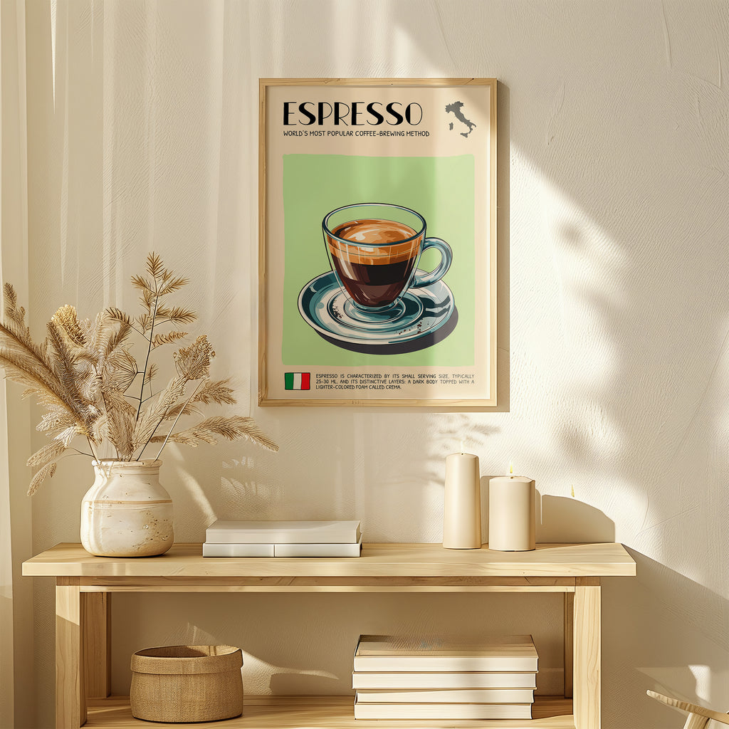 DIGITAL POSTER - ITALIAN FOOD ART - ESPRESSO