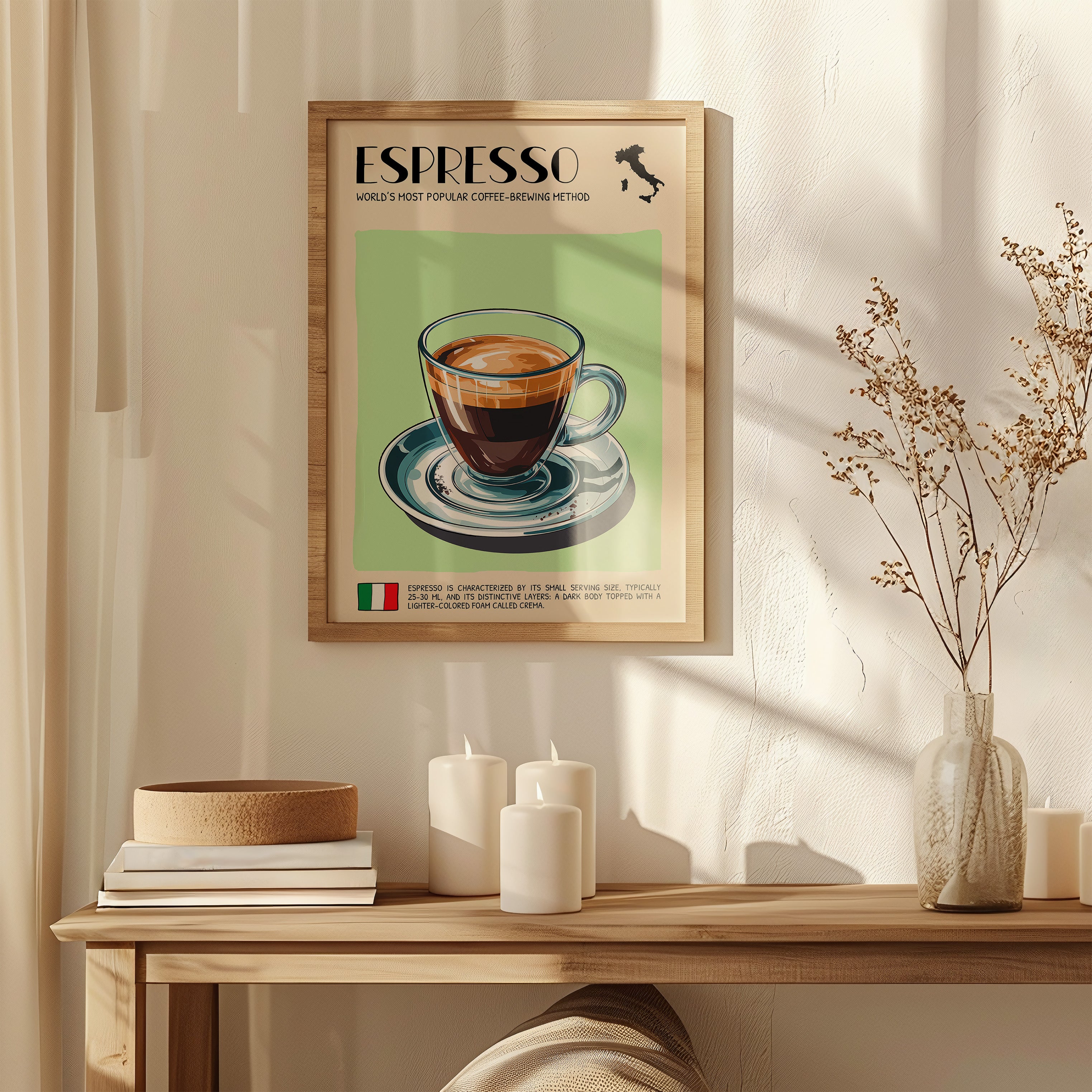 DIGITAL POSTER - ITALIAN FOOD ART - ESPRESSO