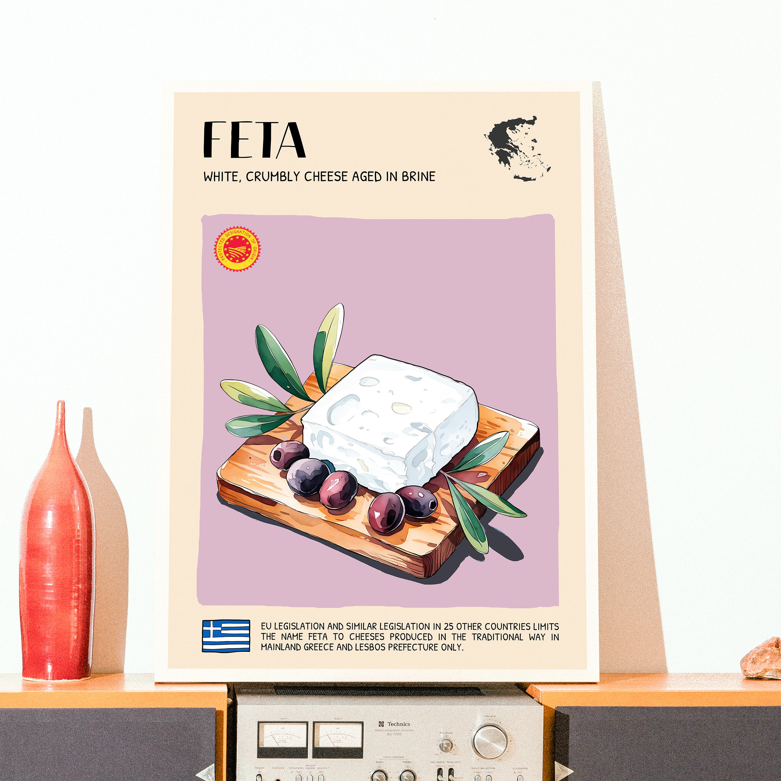 DIGITAL POSTER - CHEESE ART - FETA