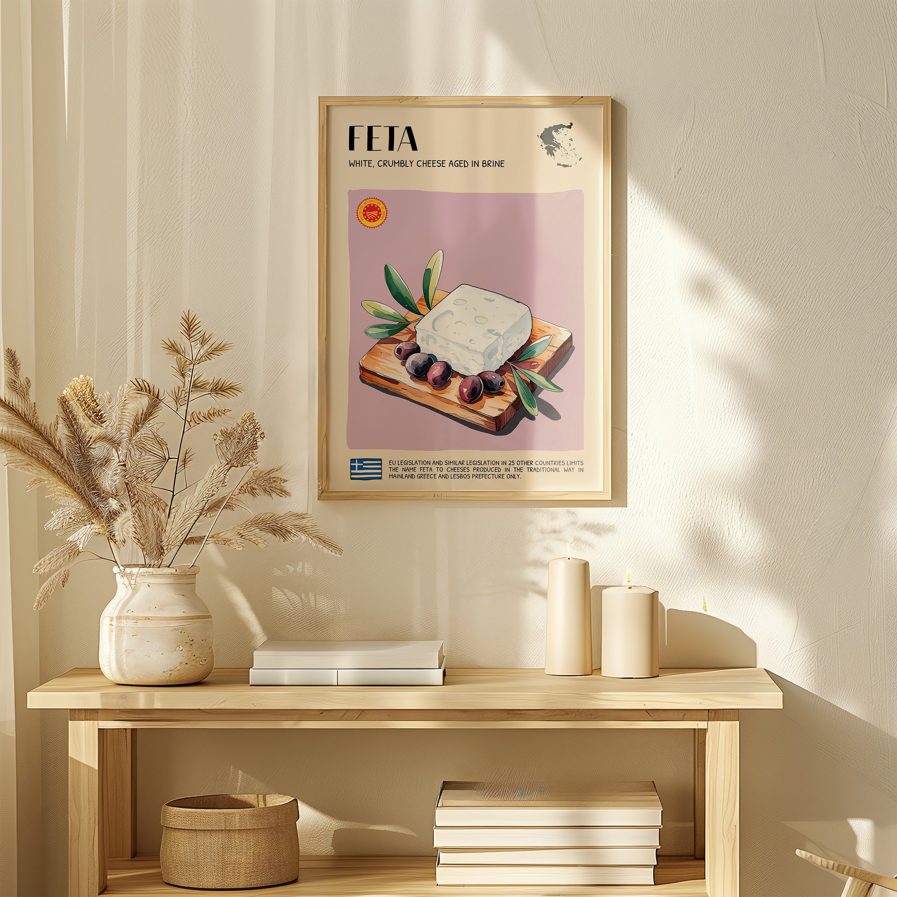 DIGITAL POSTER - CHEESE ART - FETA