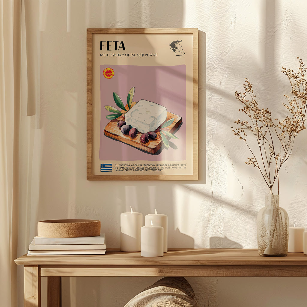 DIGITAL POSTER - CHEESE ART - FETA