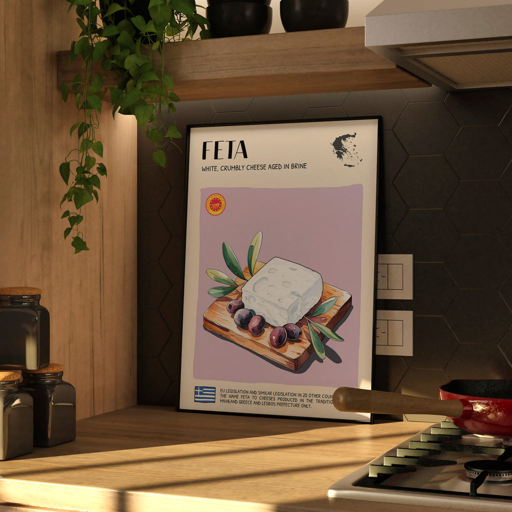 DIGITAL POSTER - CHEESE ART - FETA