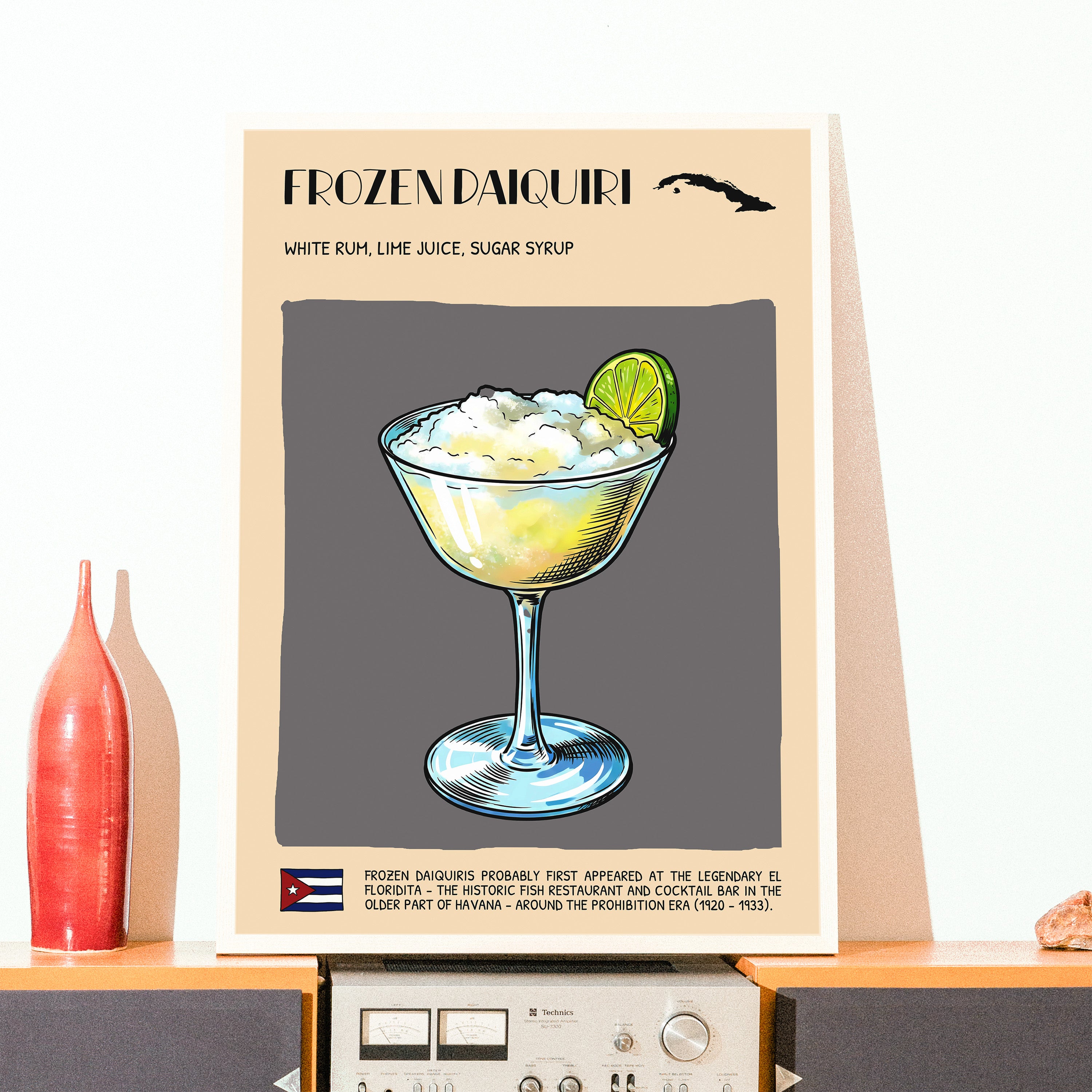 DIGITAL POSTER - COCKTAIL ART - FROZEN DAIQUIRI