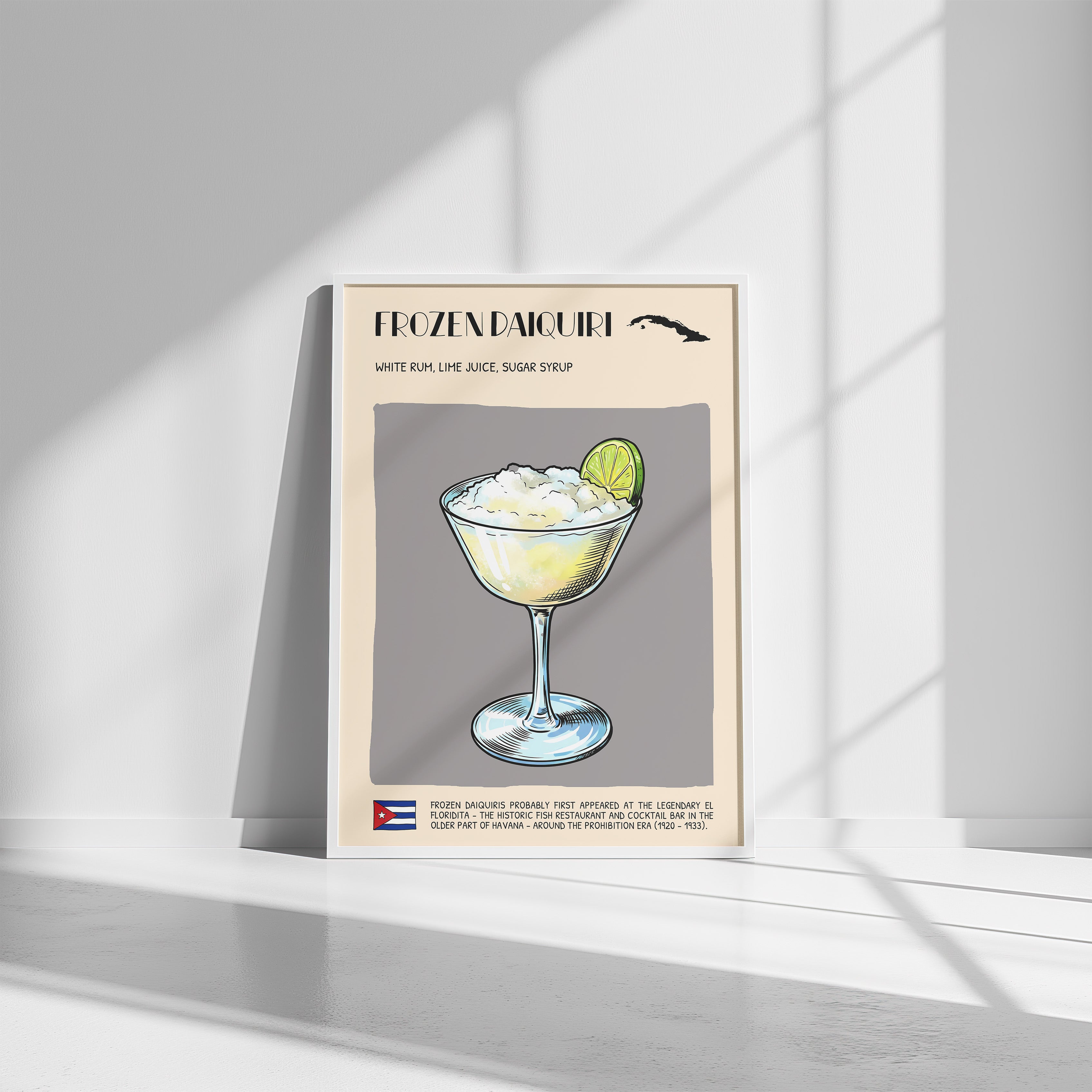 DIGITAL POSTER - COCKTAIL ART - FROZEN DAIQUIRI