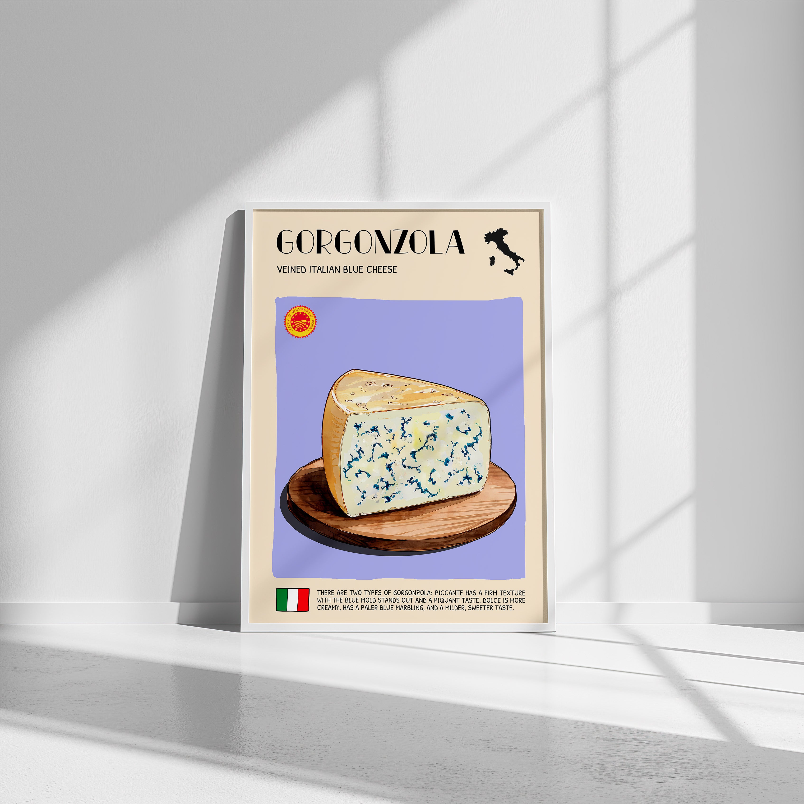 DIGITAL POSTER - CHEESE ART - GORGONZOLA