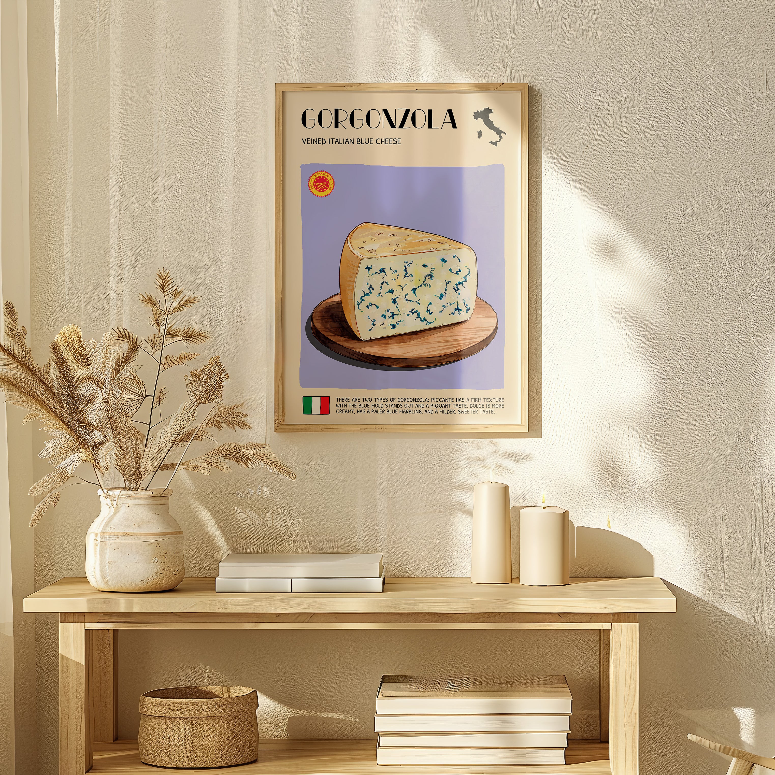 DIGITAL POSTER - CHEESE ART - GORGONZOLA