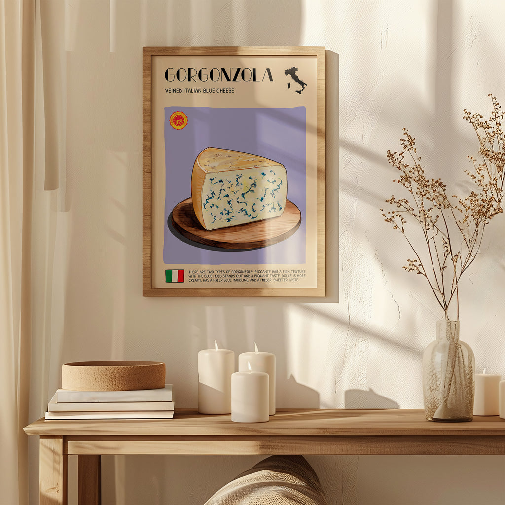 DIGITAL POSTER - CHEESE ART - GORGONZOLA