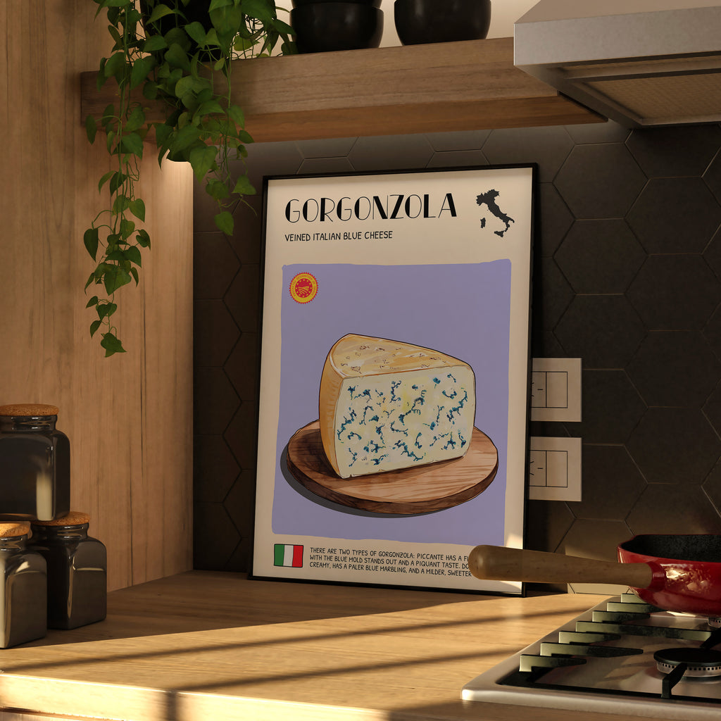 DIGITAL POSTER - CHEESE ART - GORGONZOLA