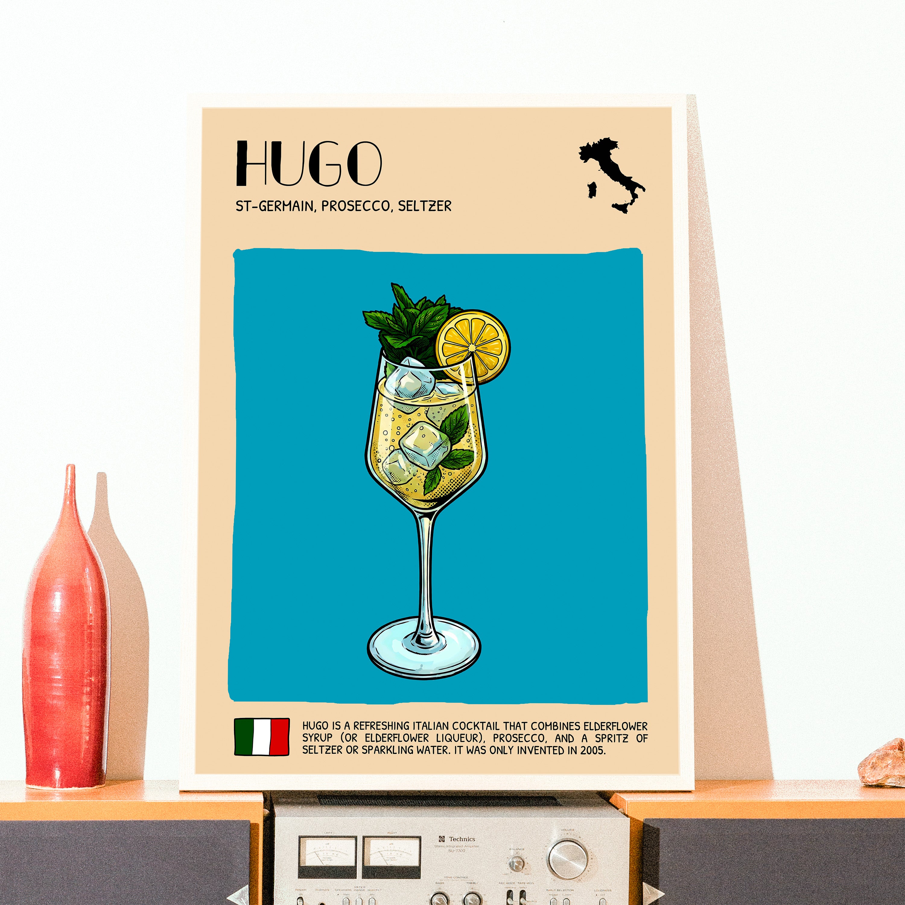DIGITAL POSTER - COCKTAIL ART - HUGO