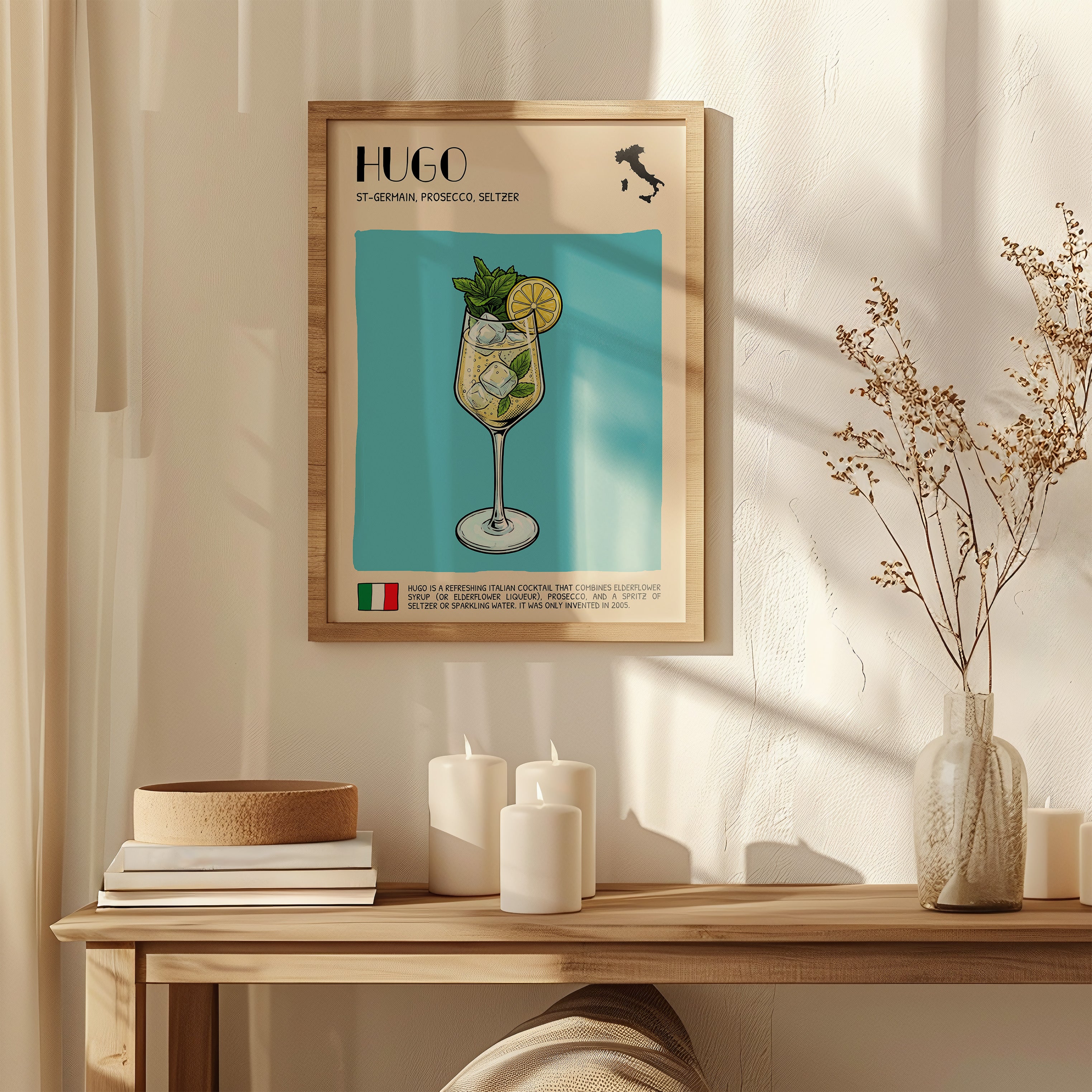 DIGITAL POSTER - COCKTAIL ART - HUGO