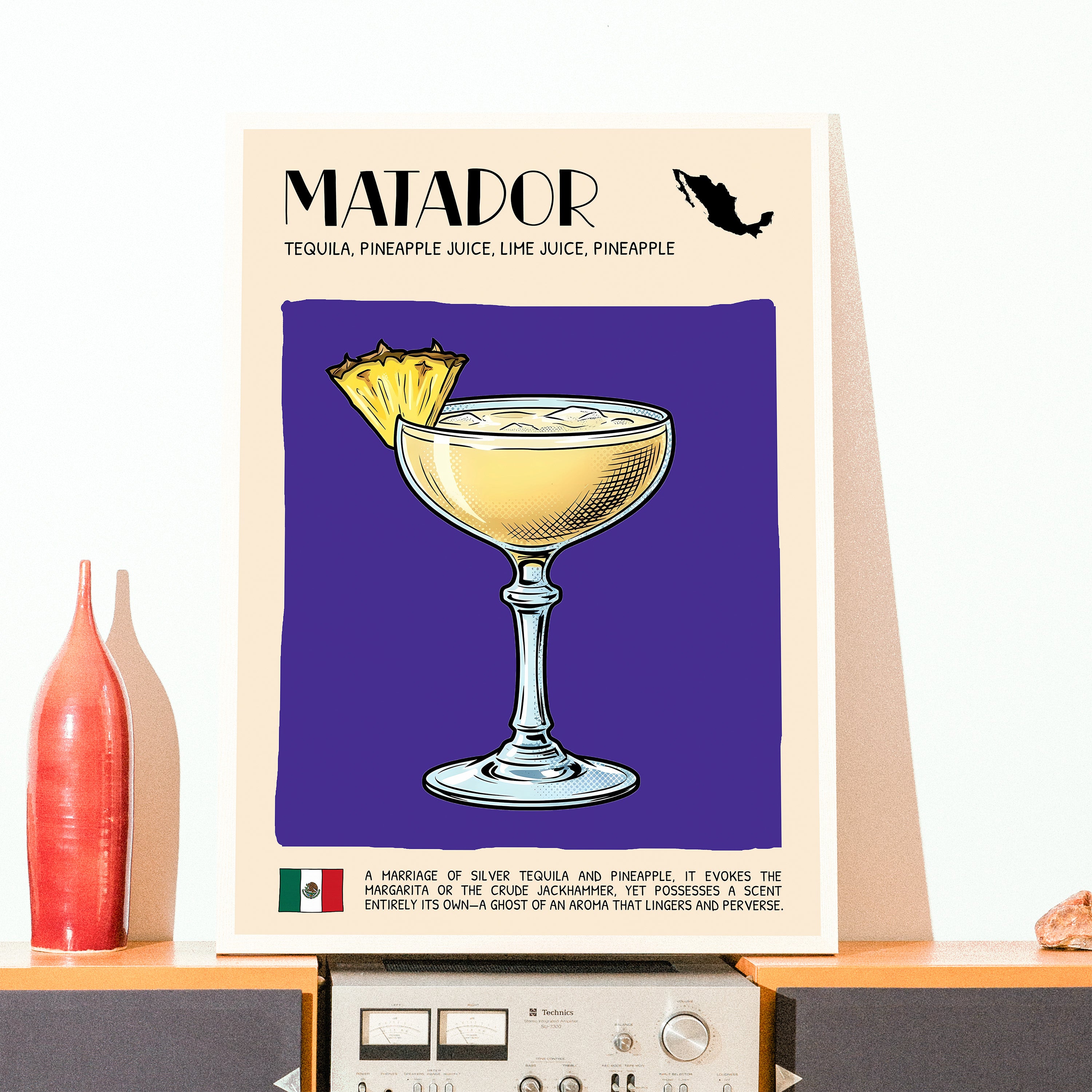 DIGITAL POSTER - COCKTAIL ART - MATADOR