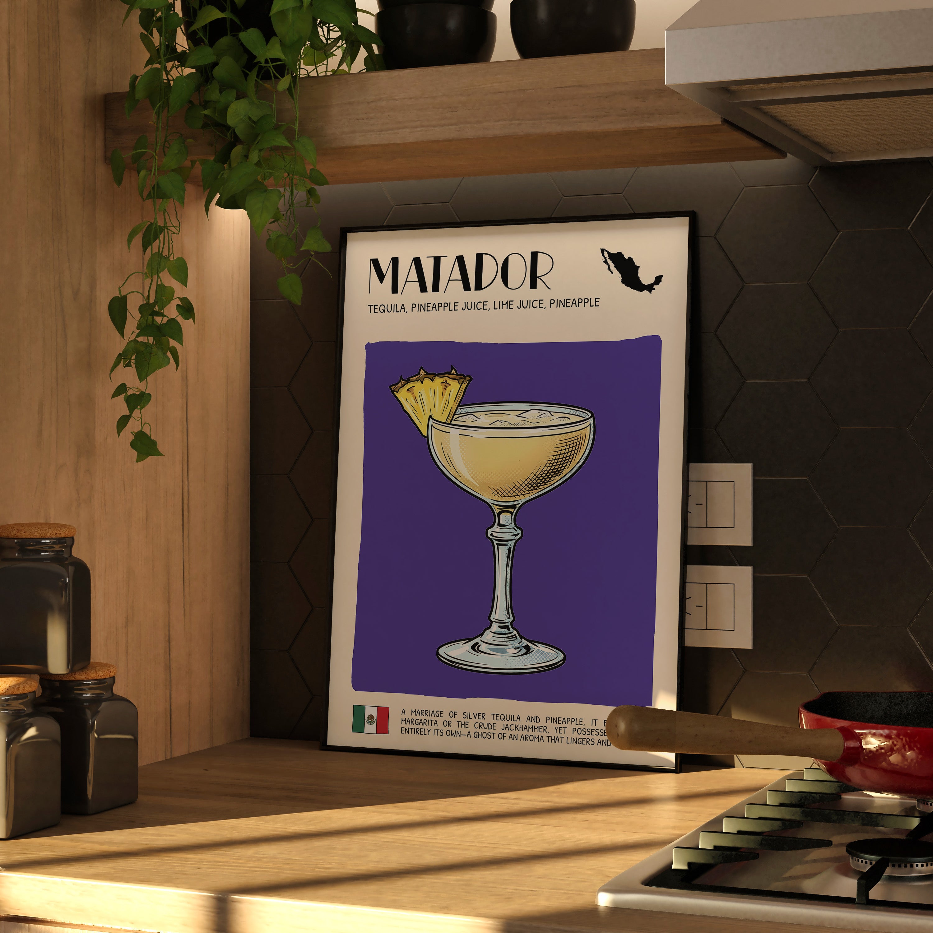 DIGITAL POSTER - COCKTAIL ART - MATADOR