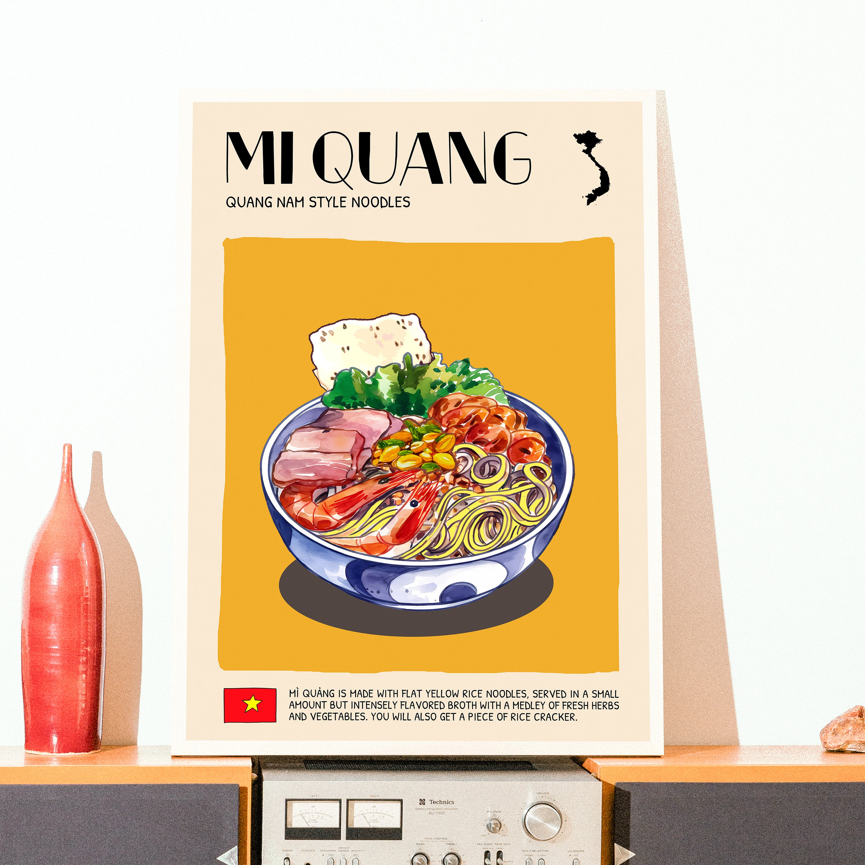 DIGITAL POSTER - VIETNAMESE FOOD ART - MI QUANG