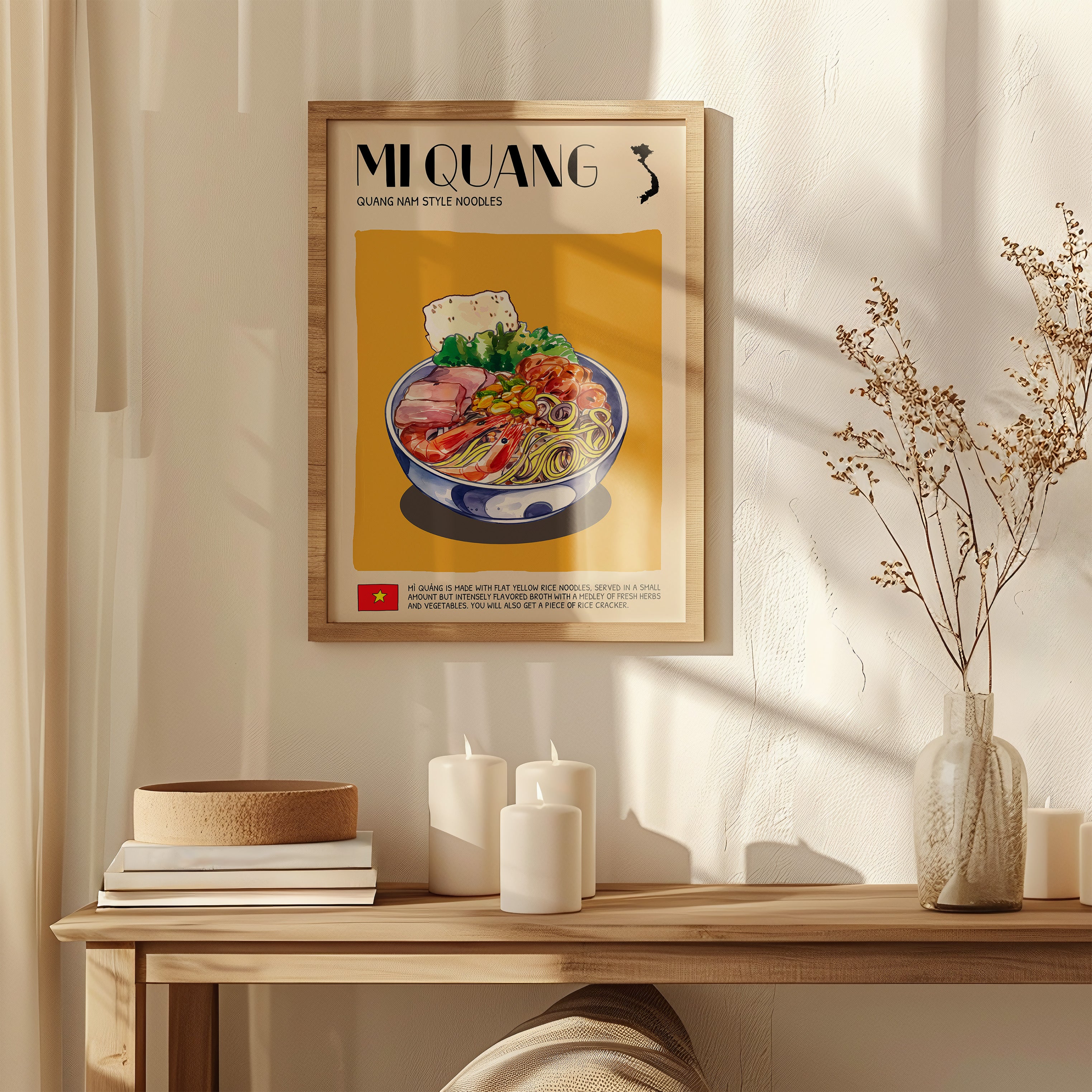 DIGITAL POSTER - VIETNAMESE FOOD ART - MI QUANG