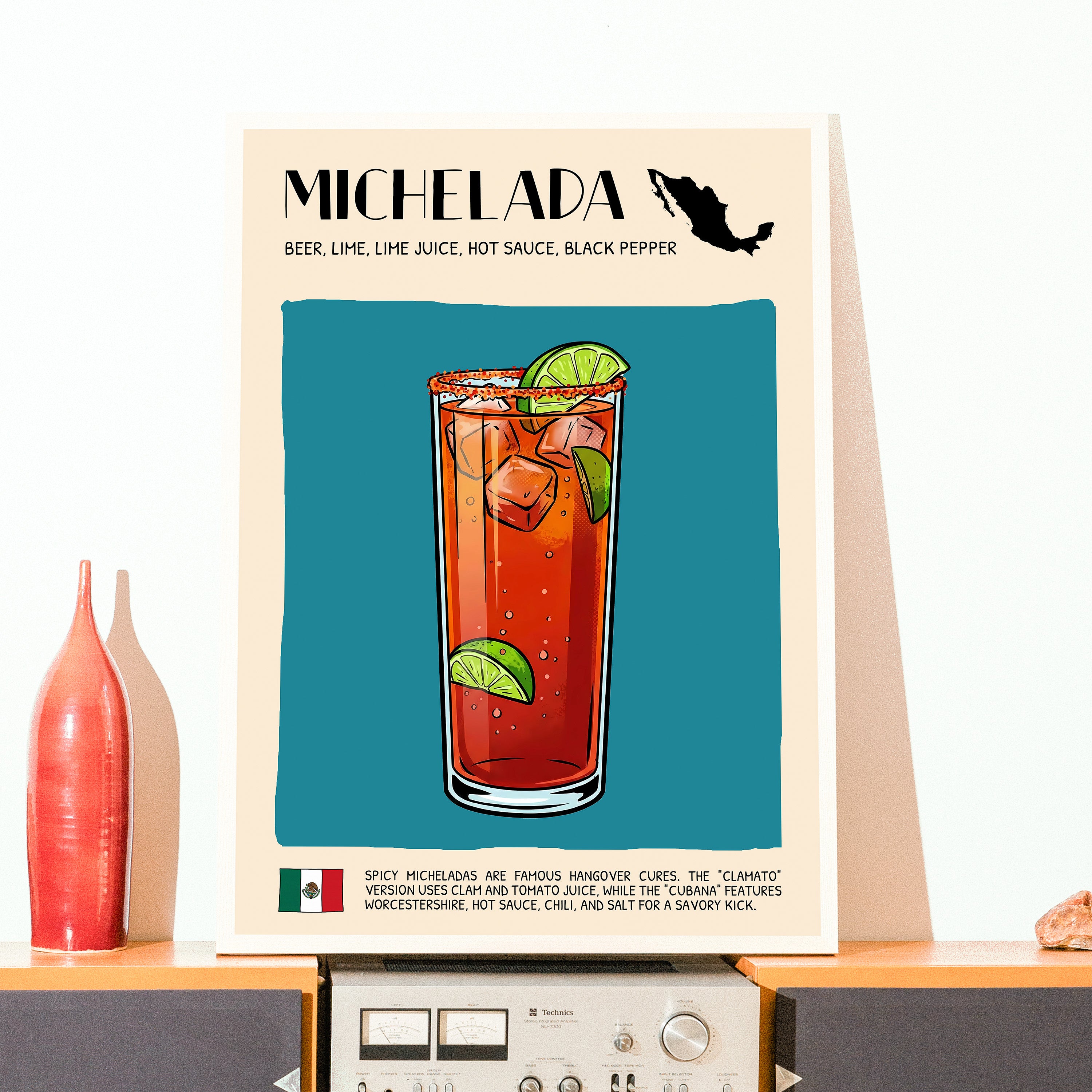 DIGITAL POSTER - COCKTAIL ART - MICHELADA