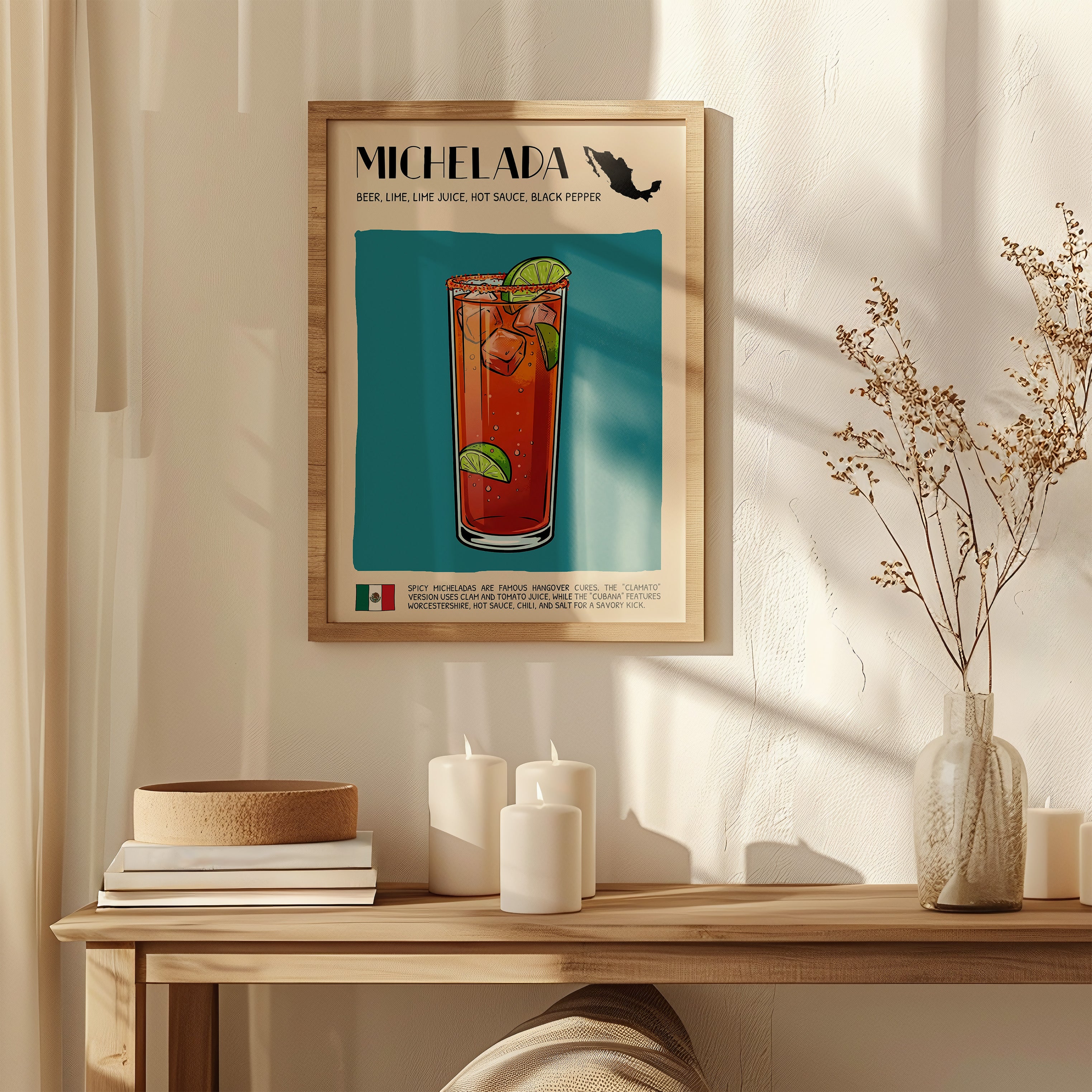 DIGITAL POSTER - COCKTAIL ART - MICHELADA