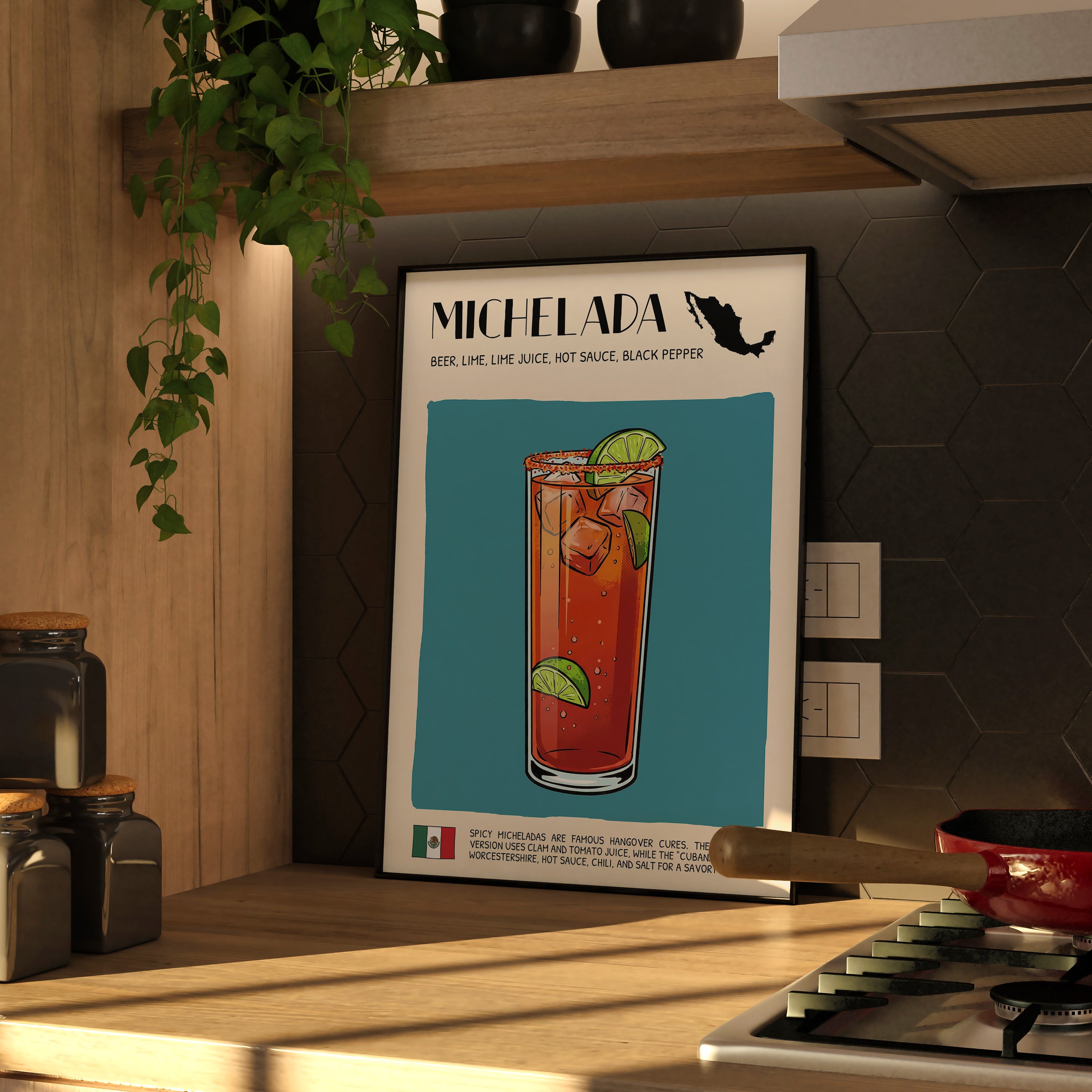 DIGITAL POSTER - COCKTAIL ART - MICHELADA