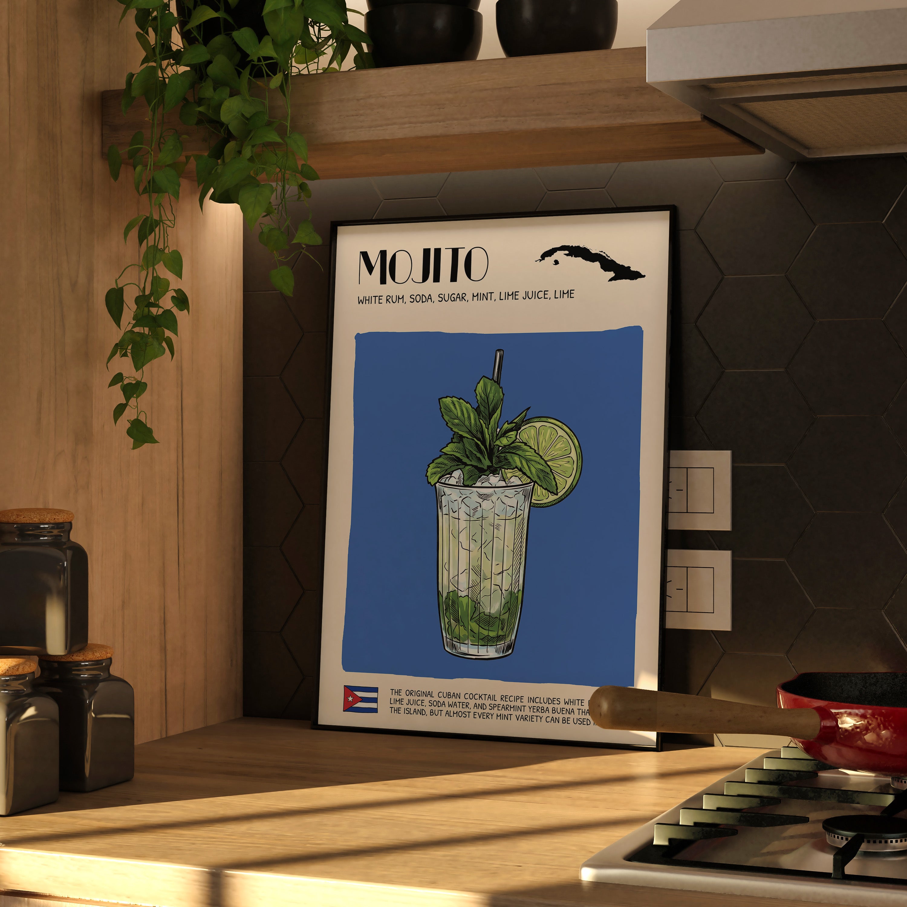 DIGITAL POSTER - COCKTAIL ART - MOJITO