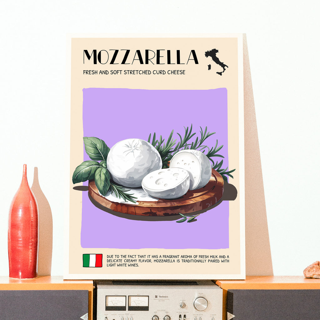 DIGITAL POSTER - CHEESE ART - MOZZARELLA