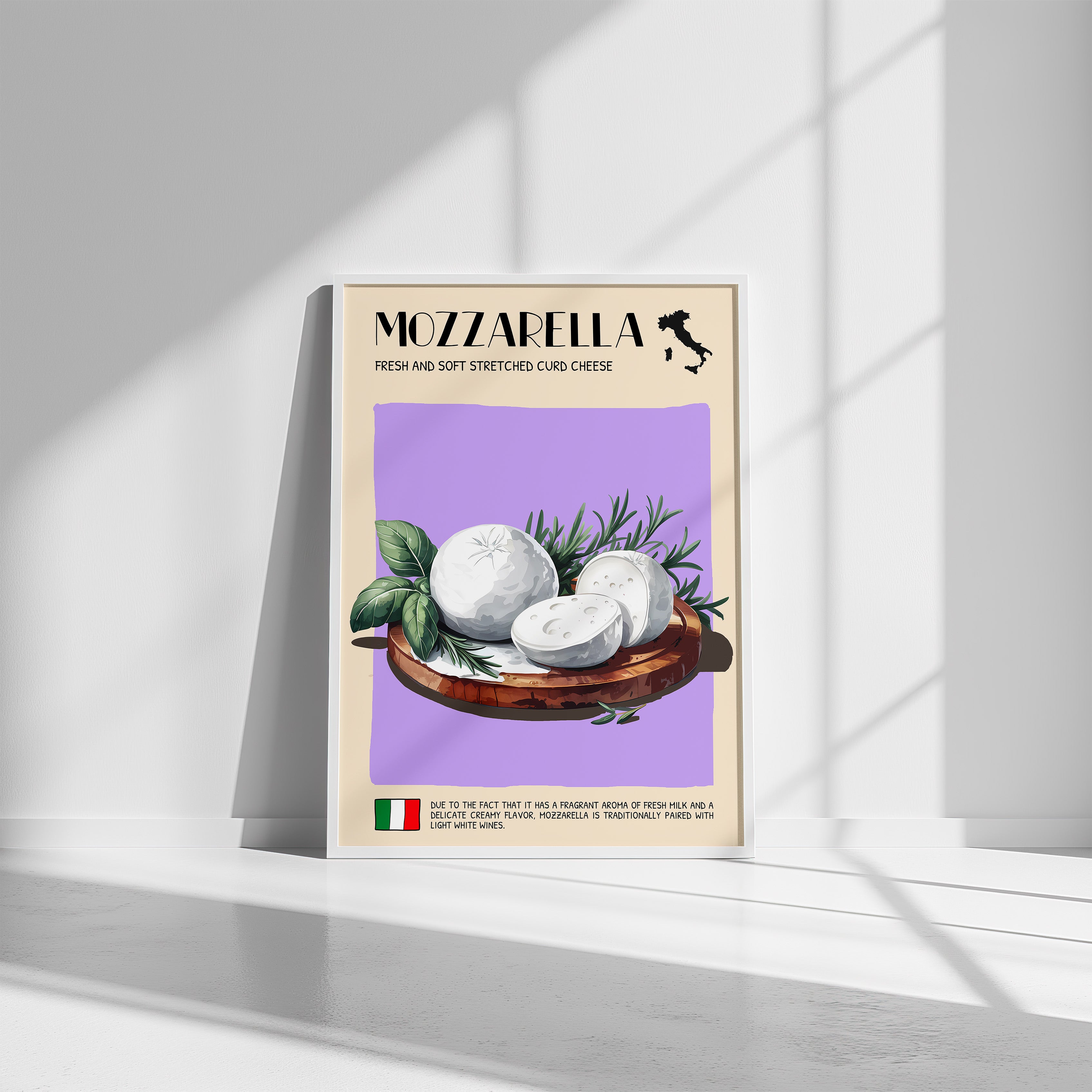 DIGITAL POSTER - CHEESE ART - MOZZARELLA
