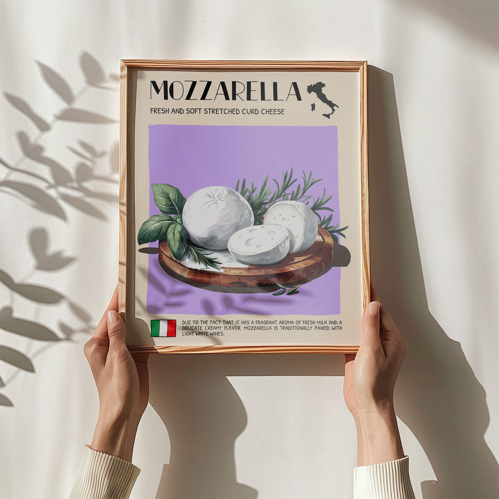 DIGITAL POSTER - CHEESE ART - MOZZARELLA