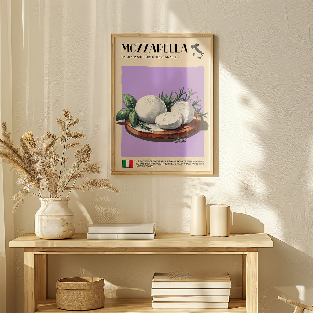 DIGITAL POSTER - CHEESE ART - MOZZARELLA