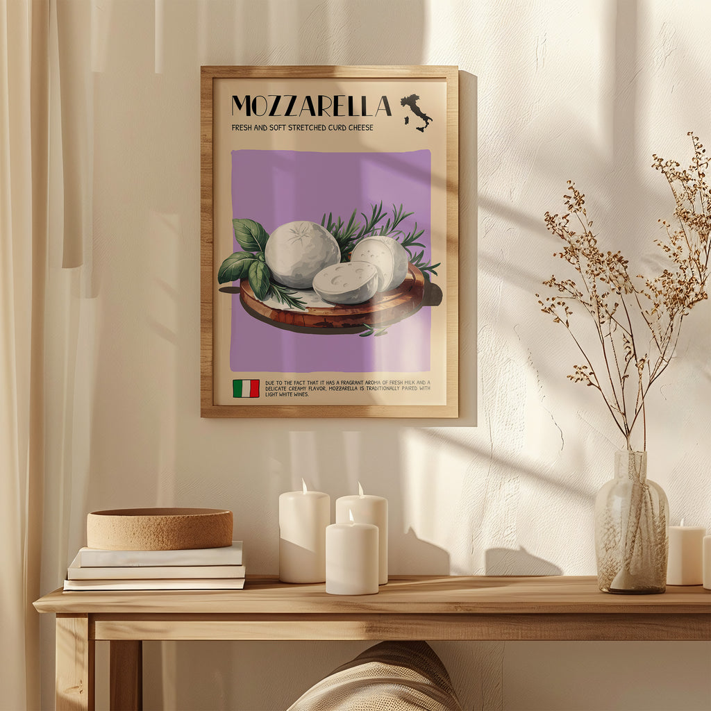 DIGITAL POSTER - CHEESE ART - MOZZARELLA