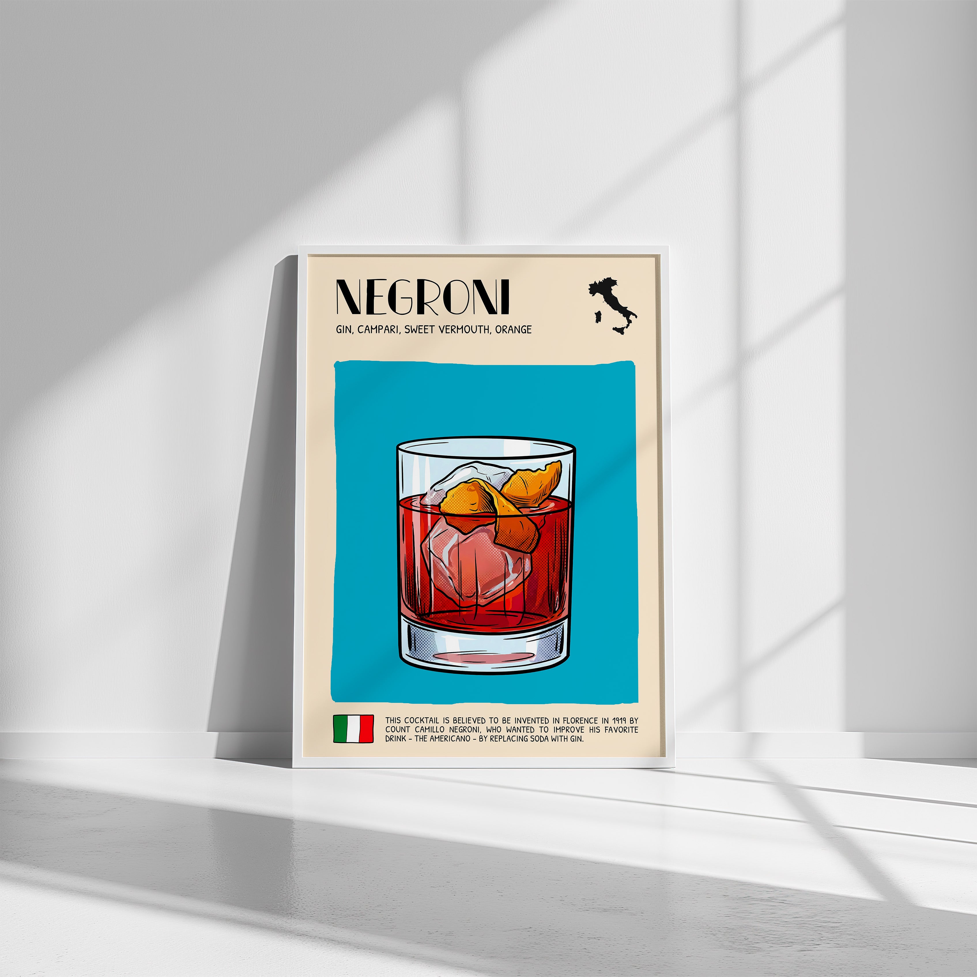 DIGITAL POSTER - COCKTAIL ART - NEGRONI