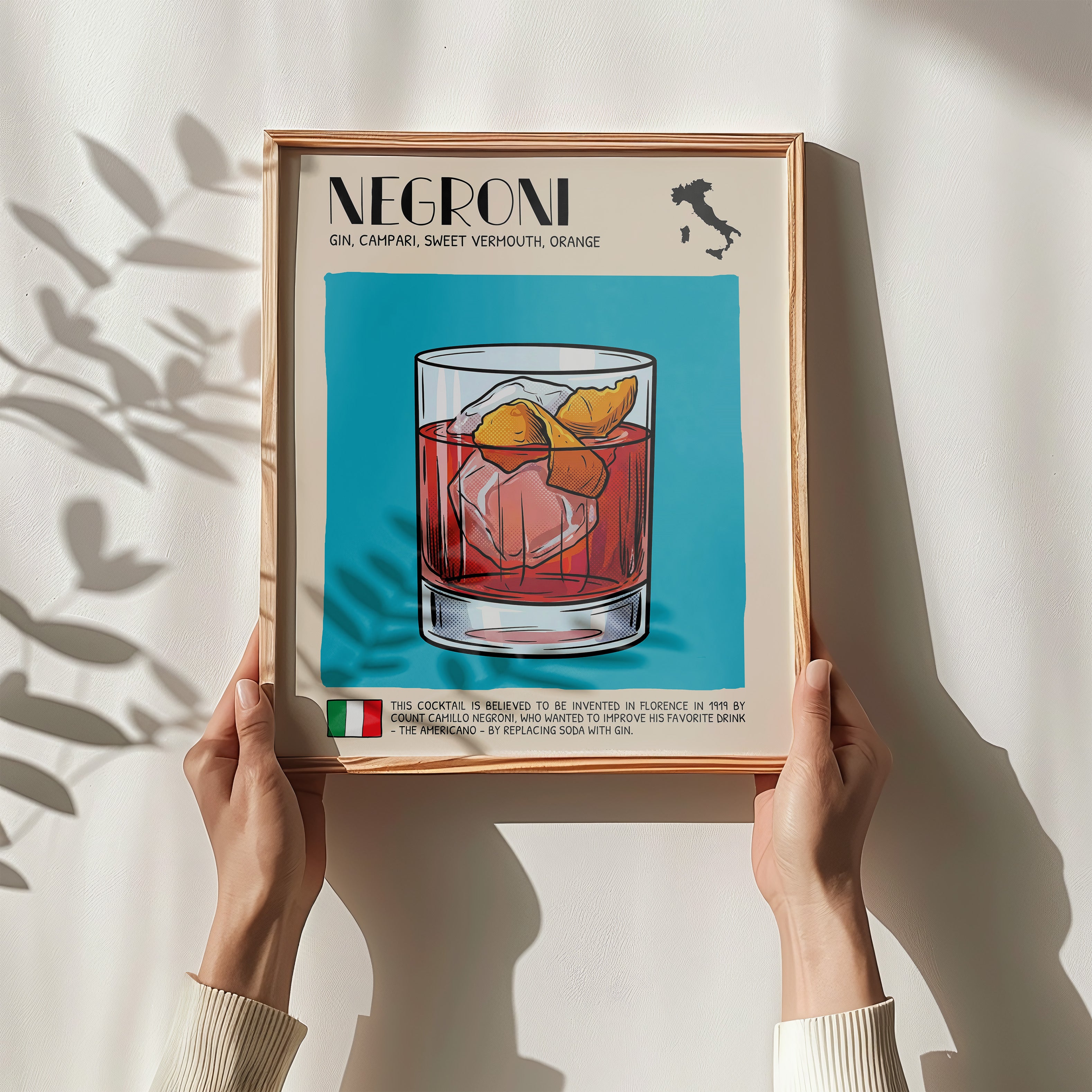 DIGITAL POSTER - COCKTAIL ART - NEGRONI