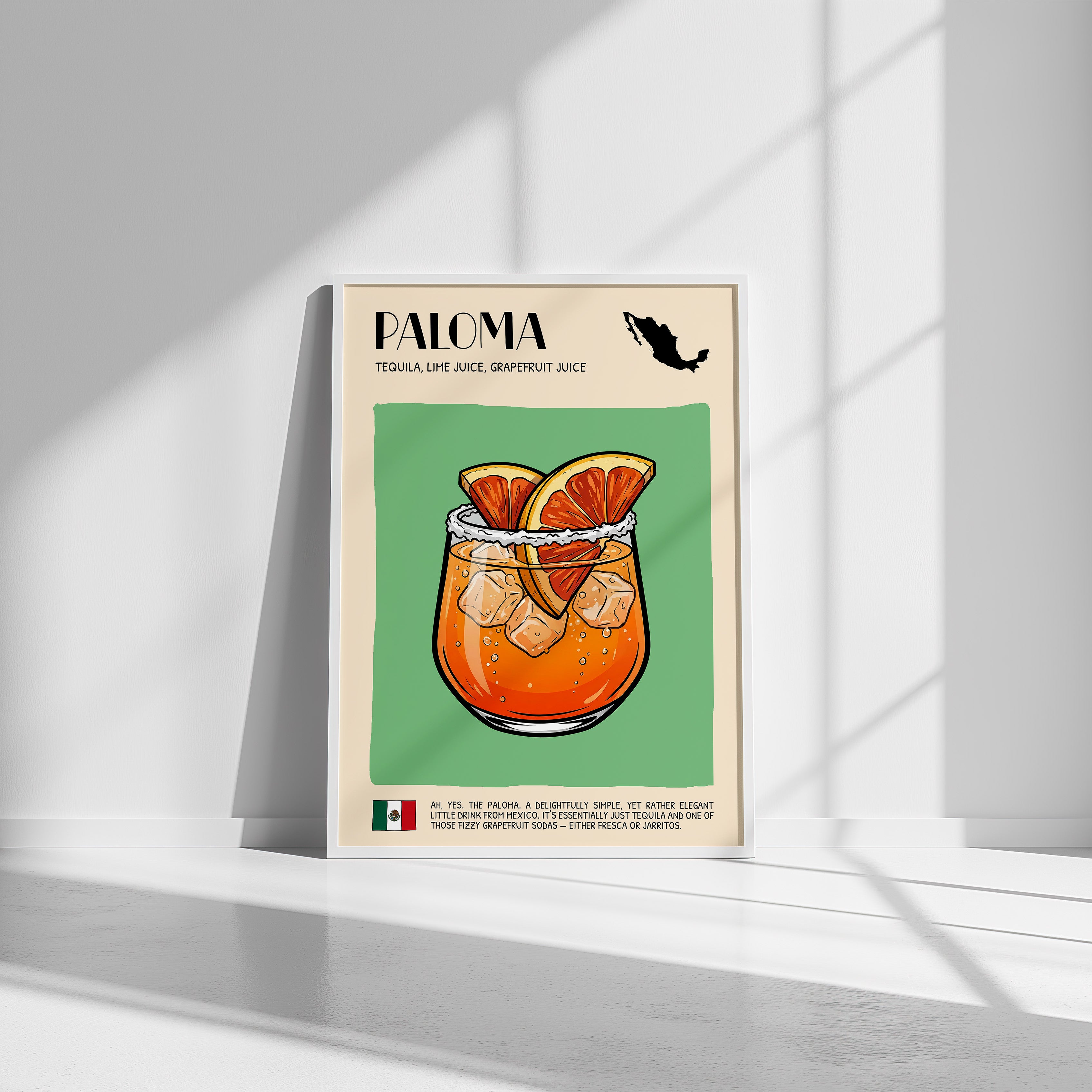 DIGITAL POSTER - COCKTAIL ART - PALOMA