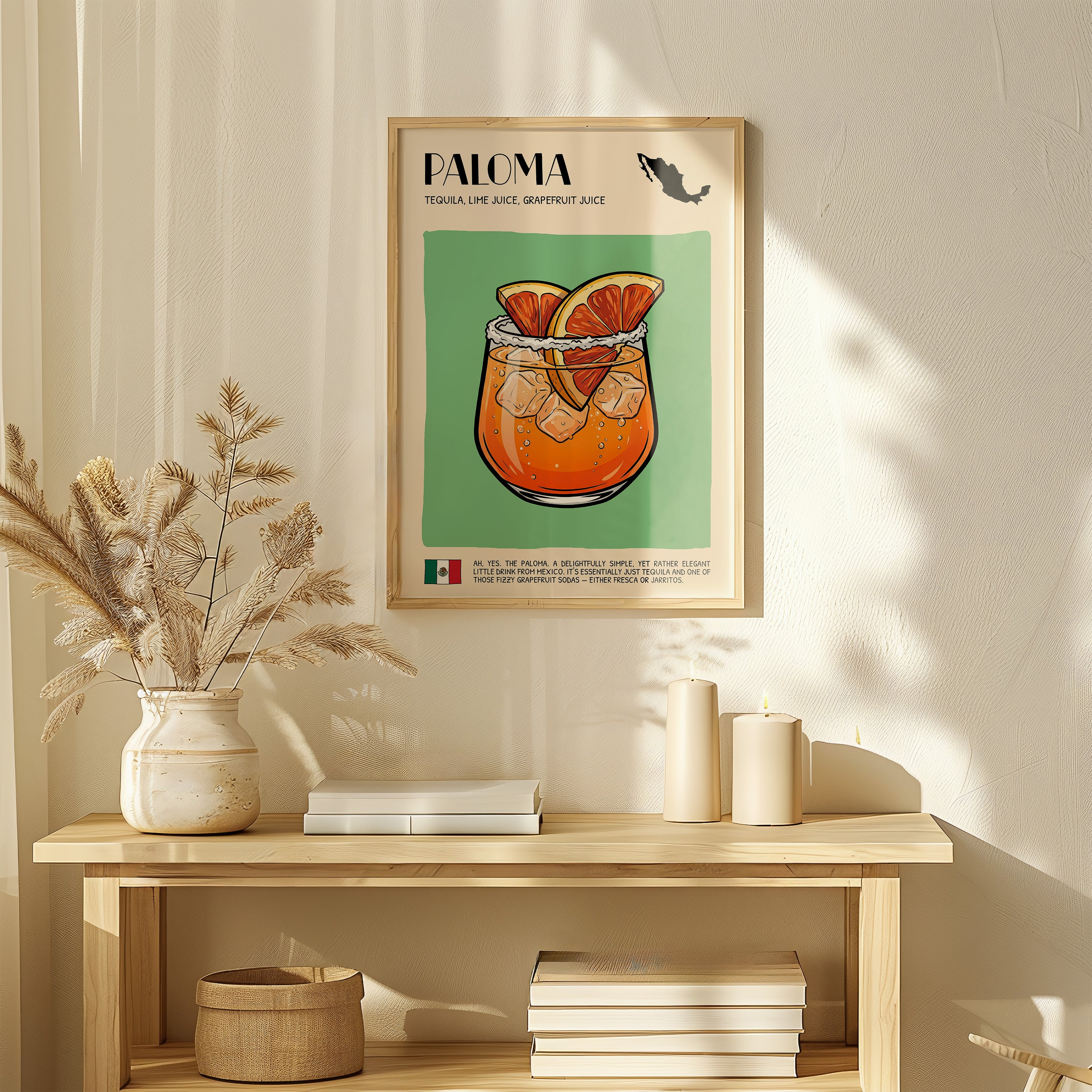 DIGITAL POSTER - COCKTAIL ART - PALOMA
