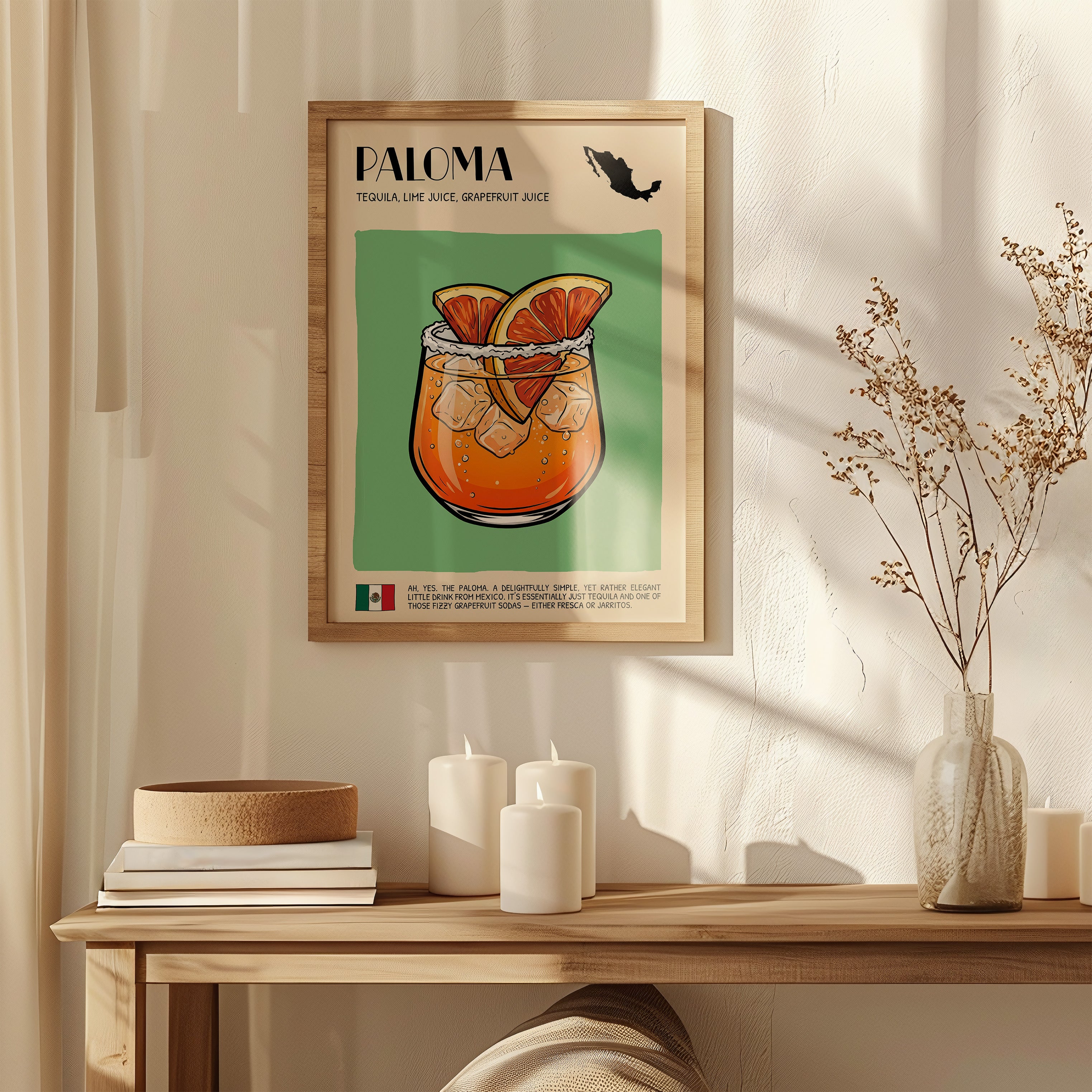 DIGITAL POSTER - COCKTAIL ART - PALOMA