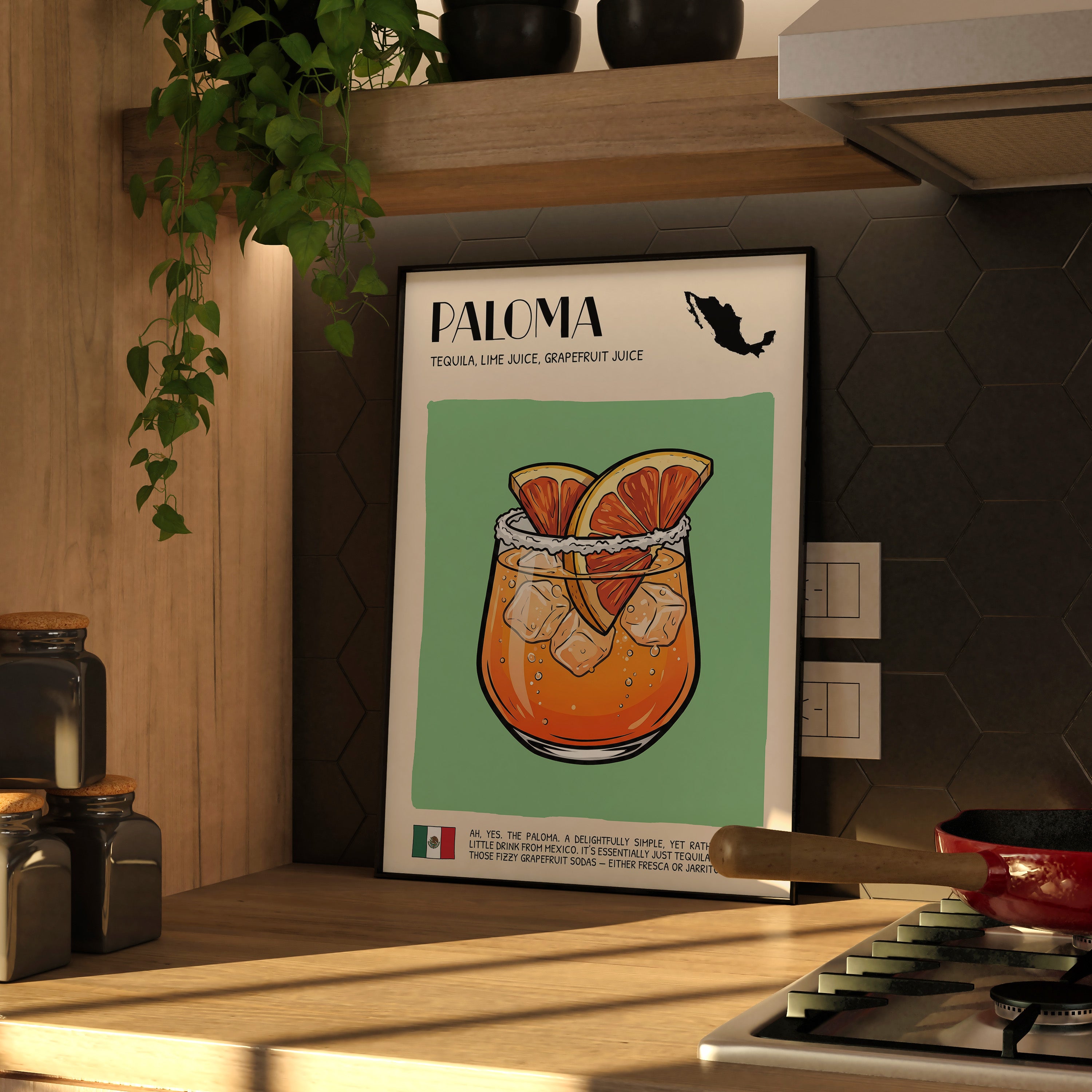 DIGITAL POSTER - COCKTAIL ART - PALOMA