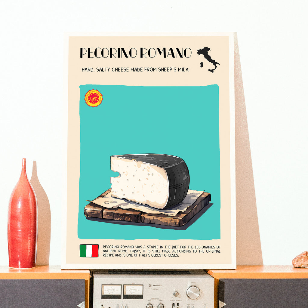 DIGITAL POSTER - CHEESE ART -  PECORINO ROMANO