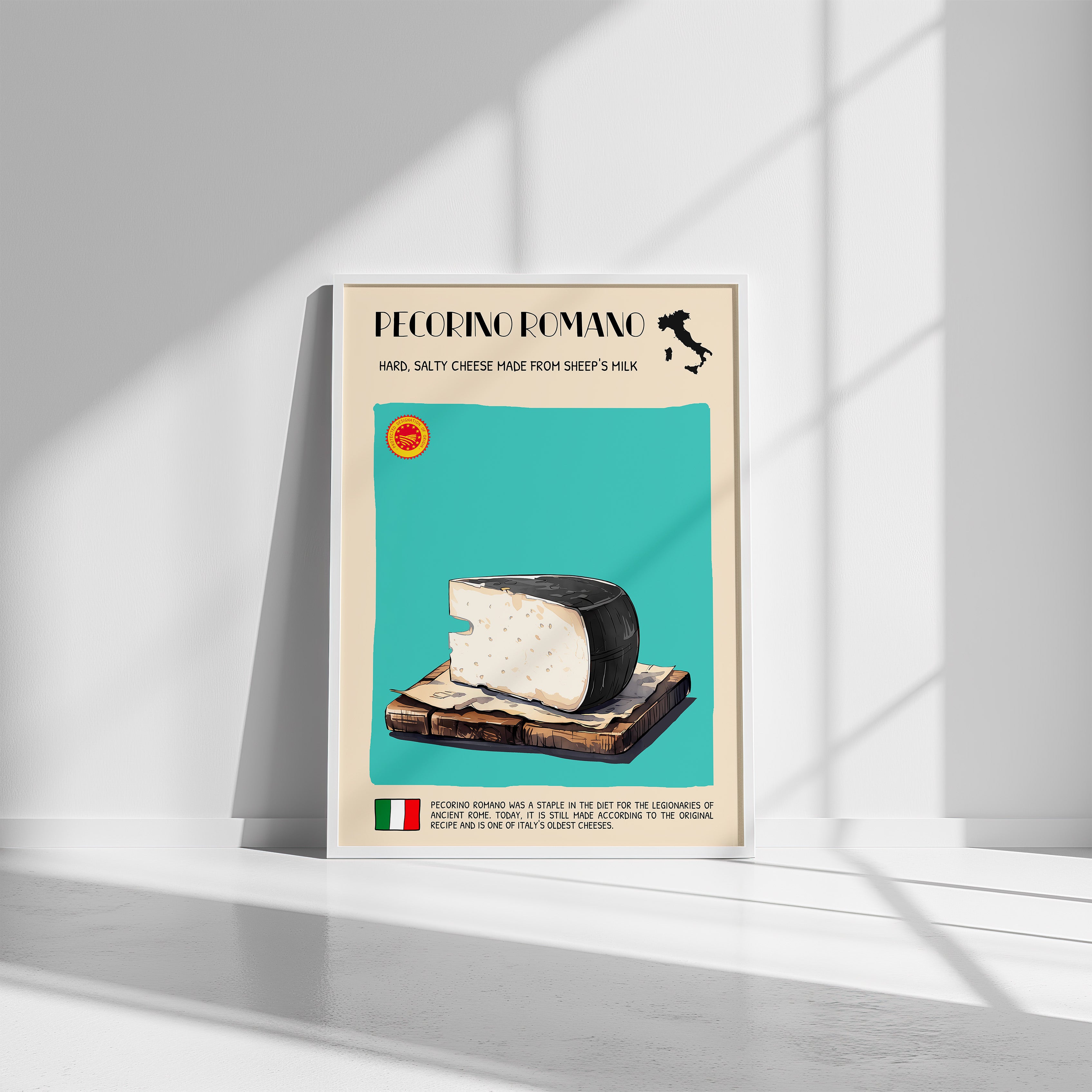 DIGITAL POSTER - CHEESE ART -  PECORINO ROMANO