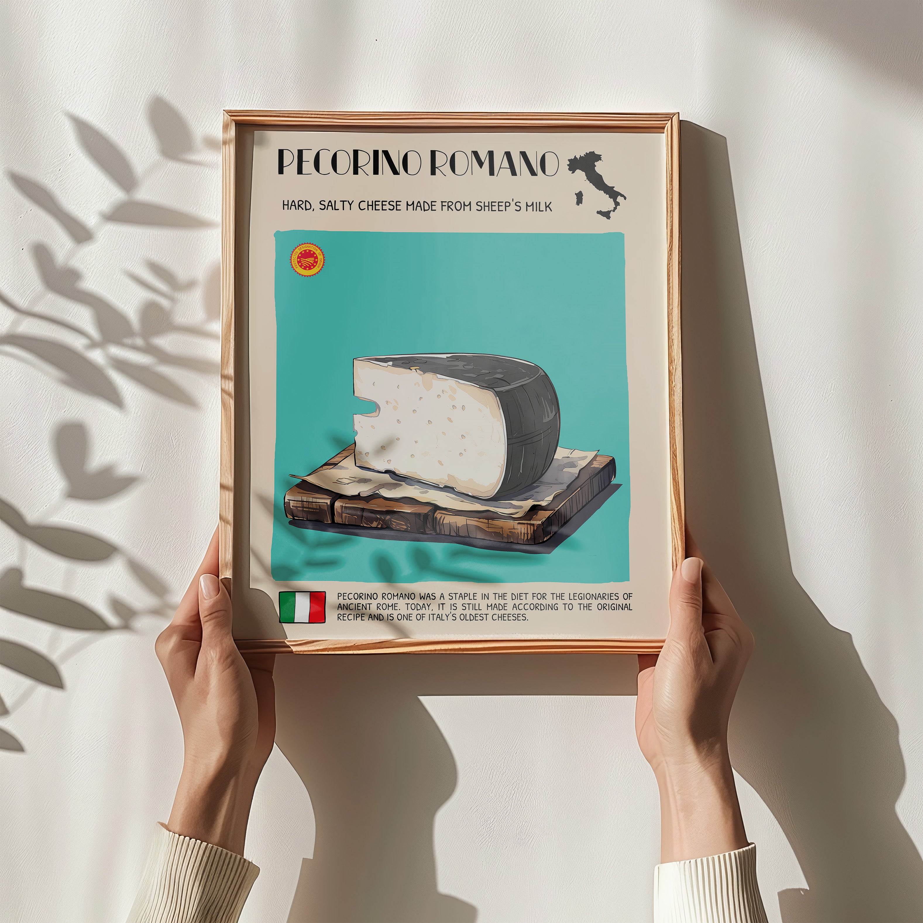 DIGITAL POSTER - CHEESE ART -  PECORINO ROMANO