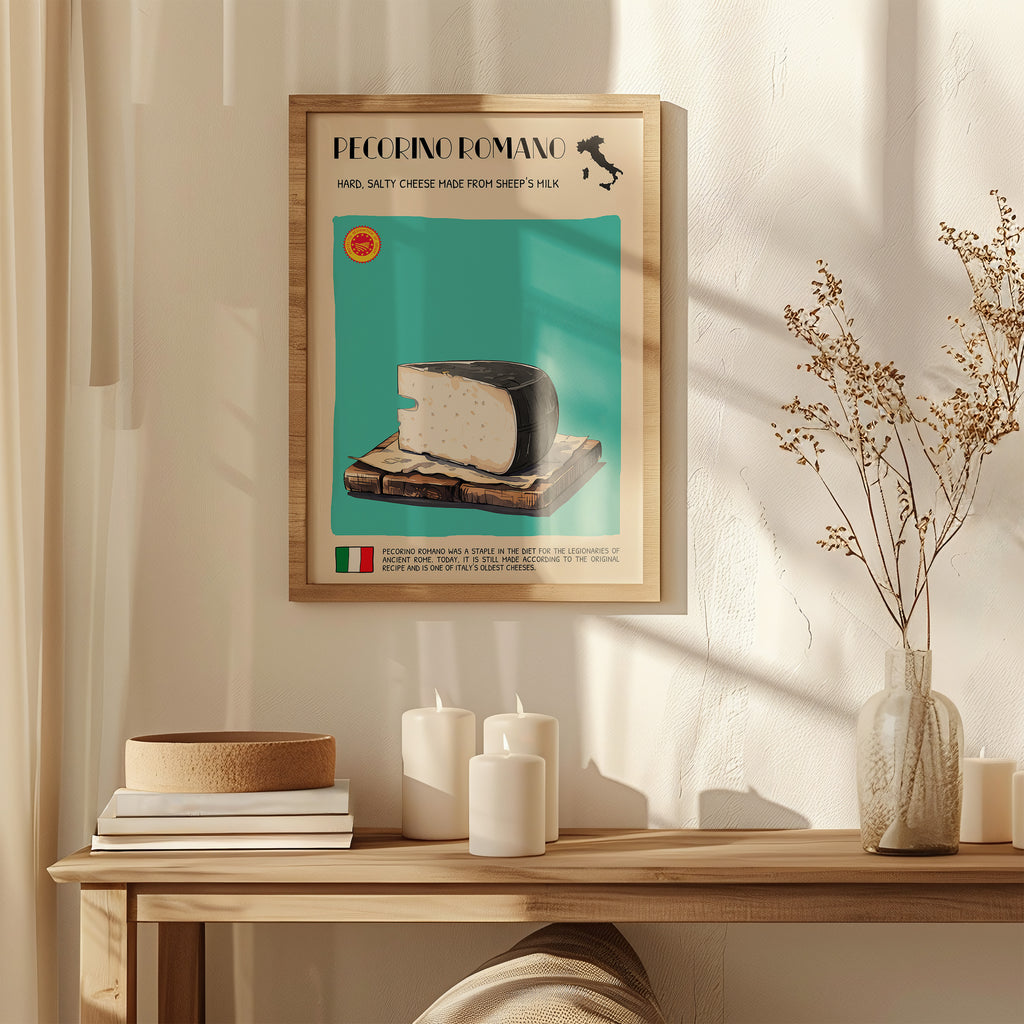 DIGITAL POSTER - CHEESE ART -  PECORINO ROMANO