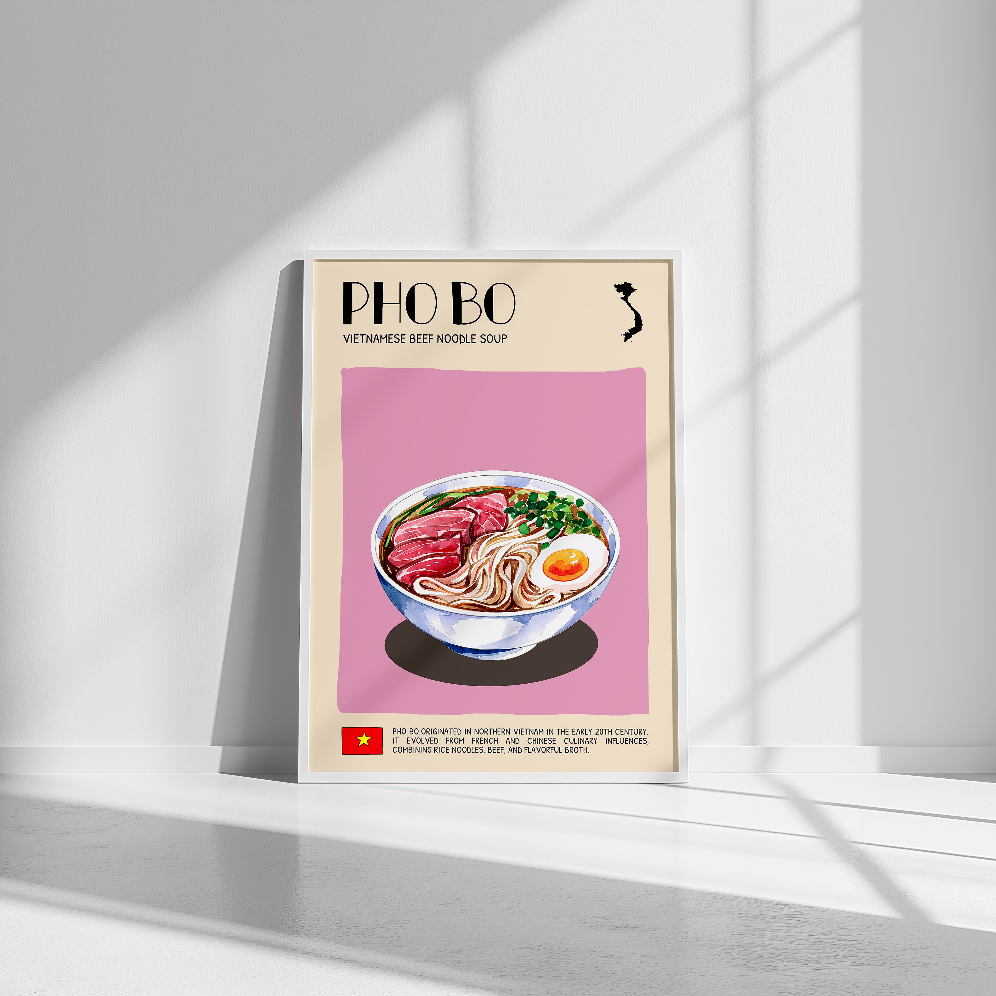 DIGITAL POSTER - VIETNAMESE FOOD ART - PHO BO