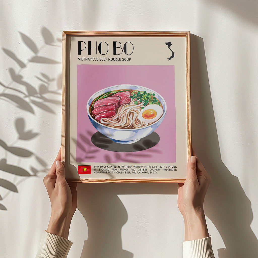 DIGITAL POSTER - VIETNAMESE FOOD ART - PHO BO